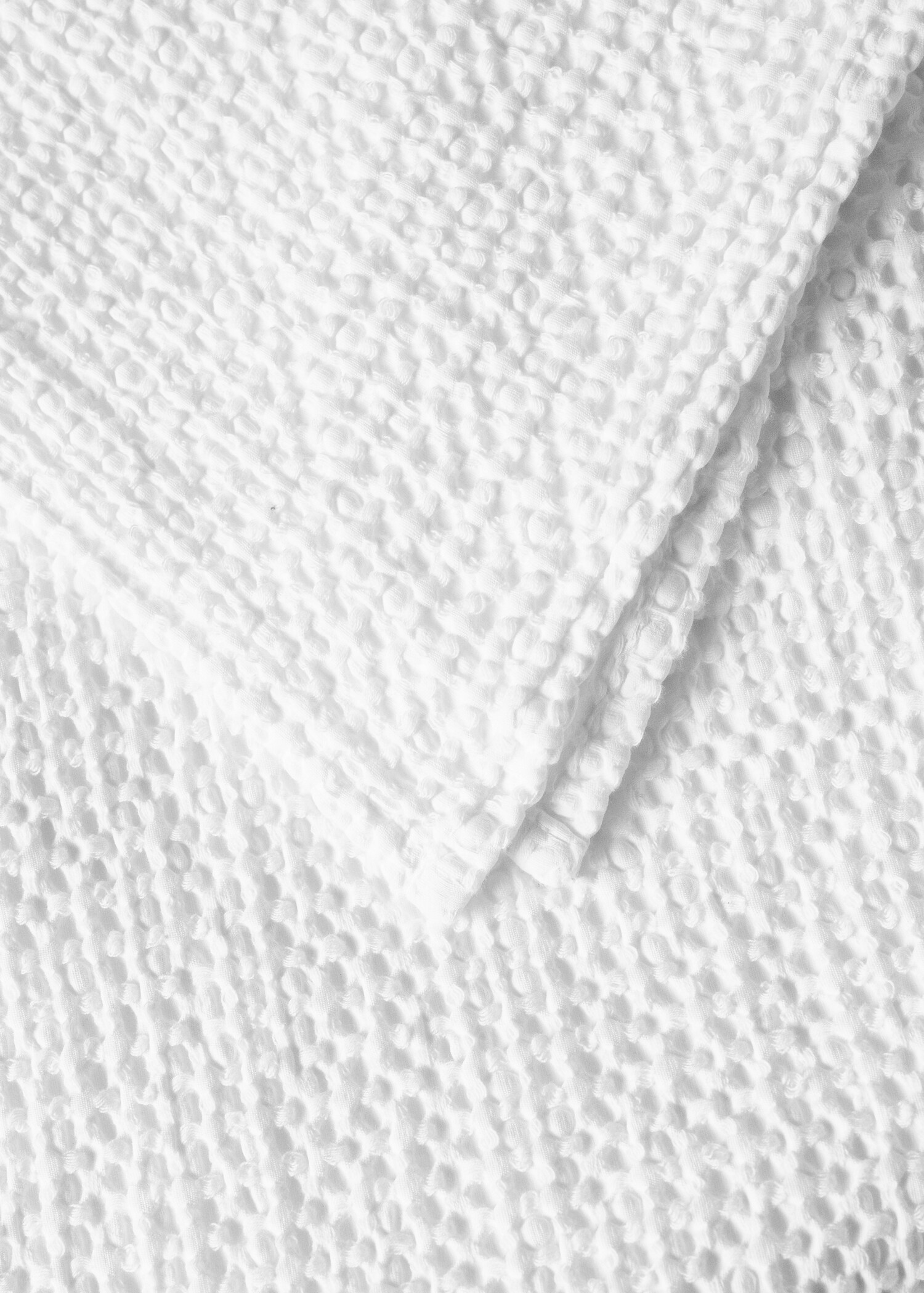 Waffle-cotton garment-dyed bedspread for cot - Details of the article 2