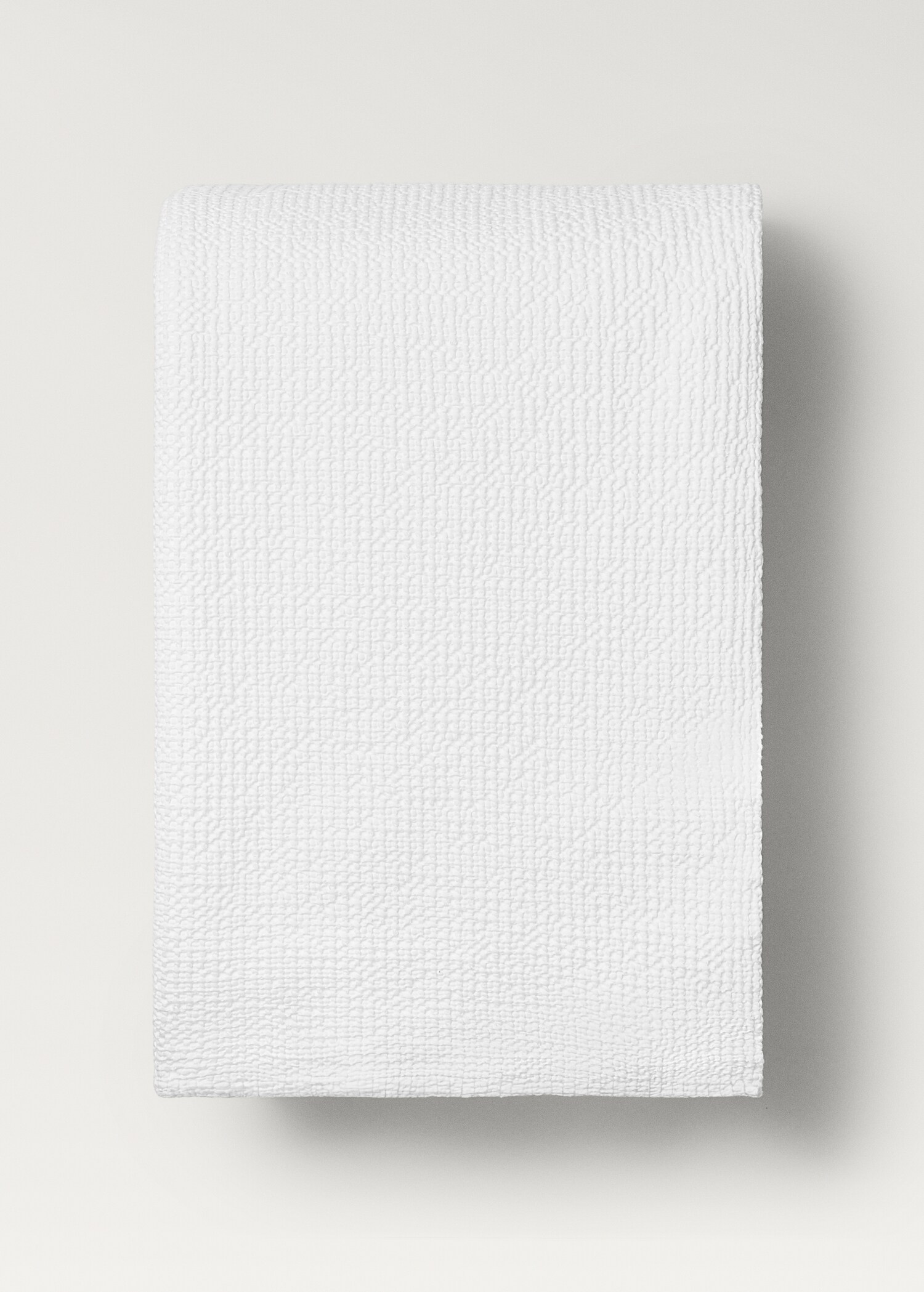 Waffle-cotton garment-dyed bedspread for cot - Details of the article 3