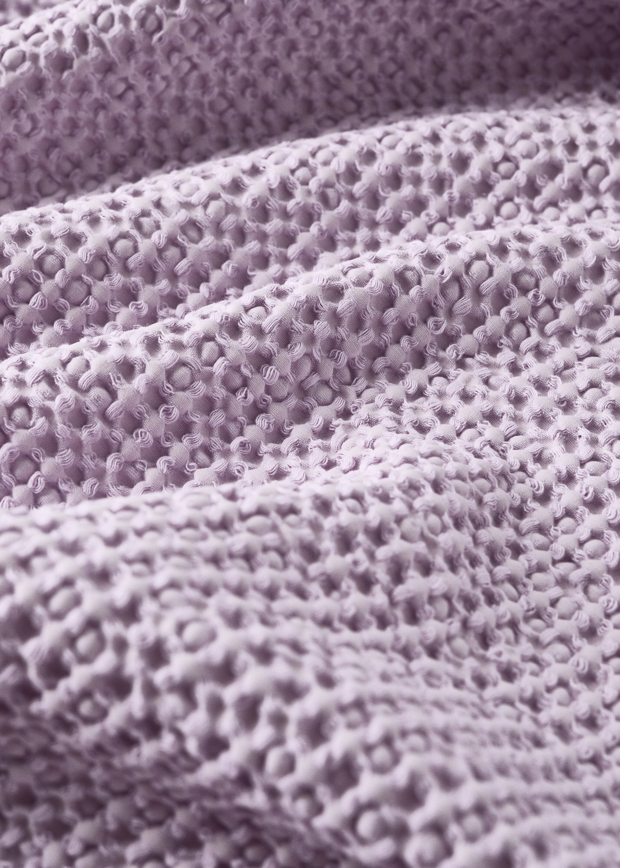 Colcha de berço de algodão garment-dyed e textura waffle - Pormenor do artigo 1, Roxo-claro. Ref: 27094075-00.