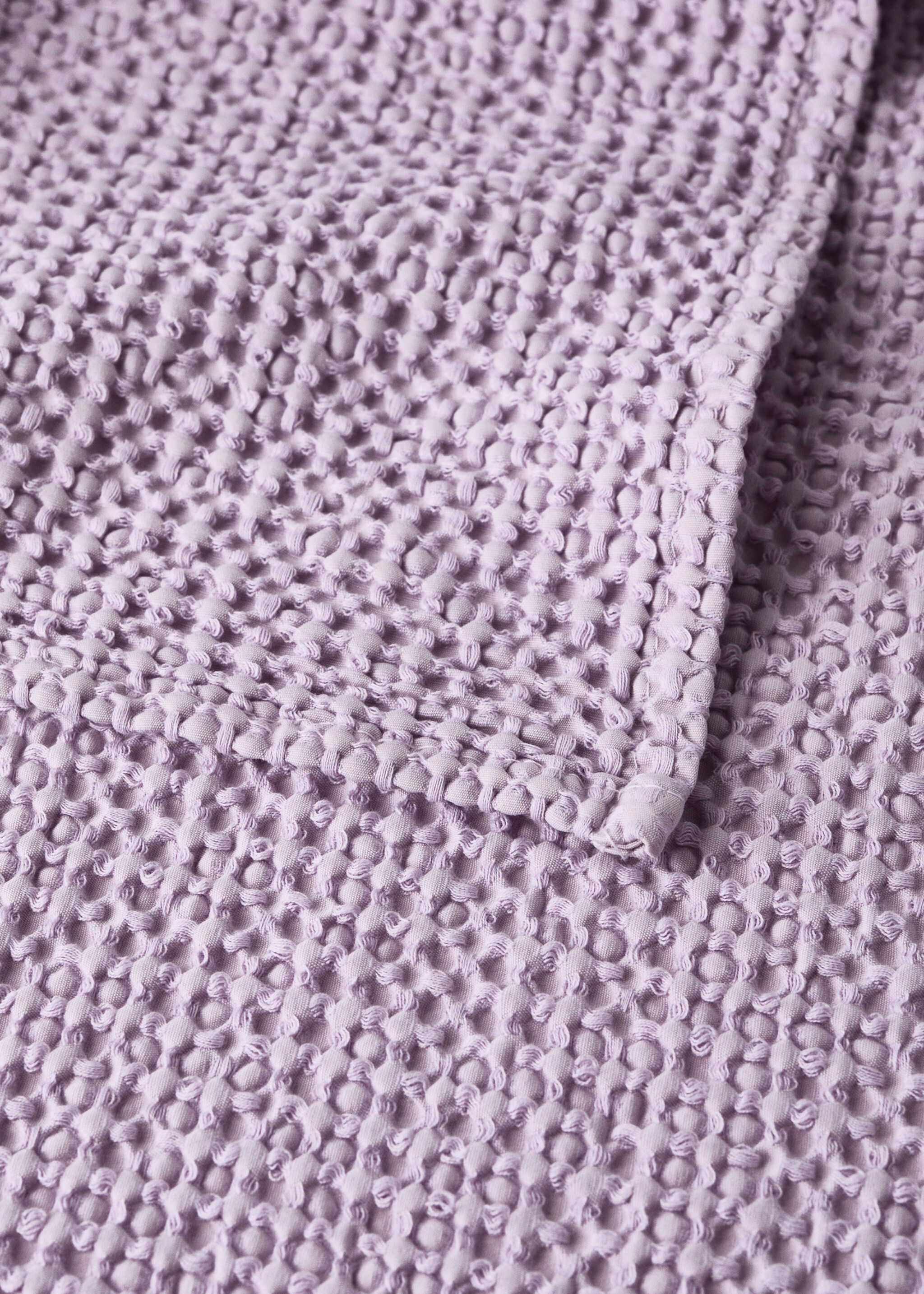 Colcha de berço de algodão garment-dyed e textura waffle - Pormenor do artigo 2, Roxo-claro. Ref: 27094075-00.