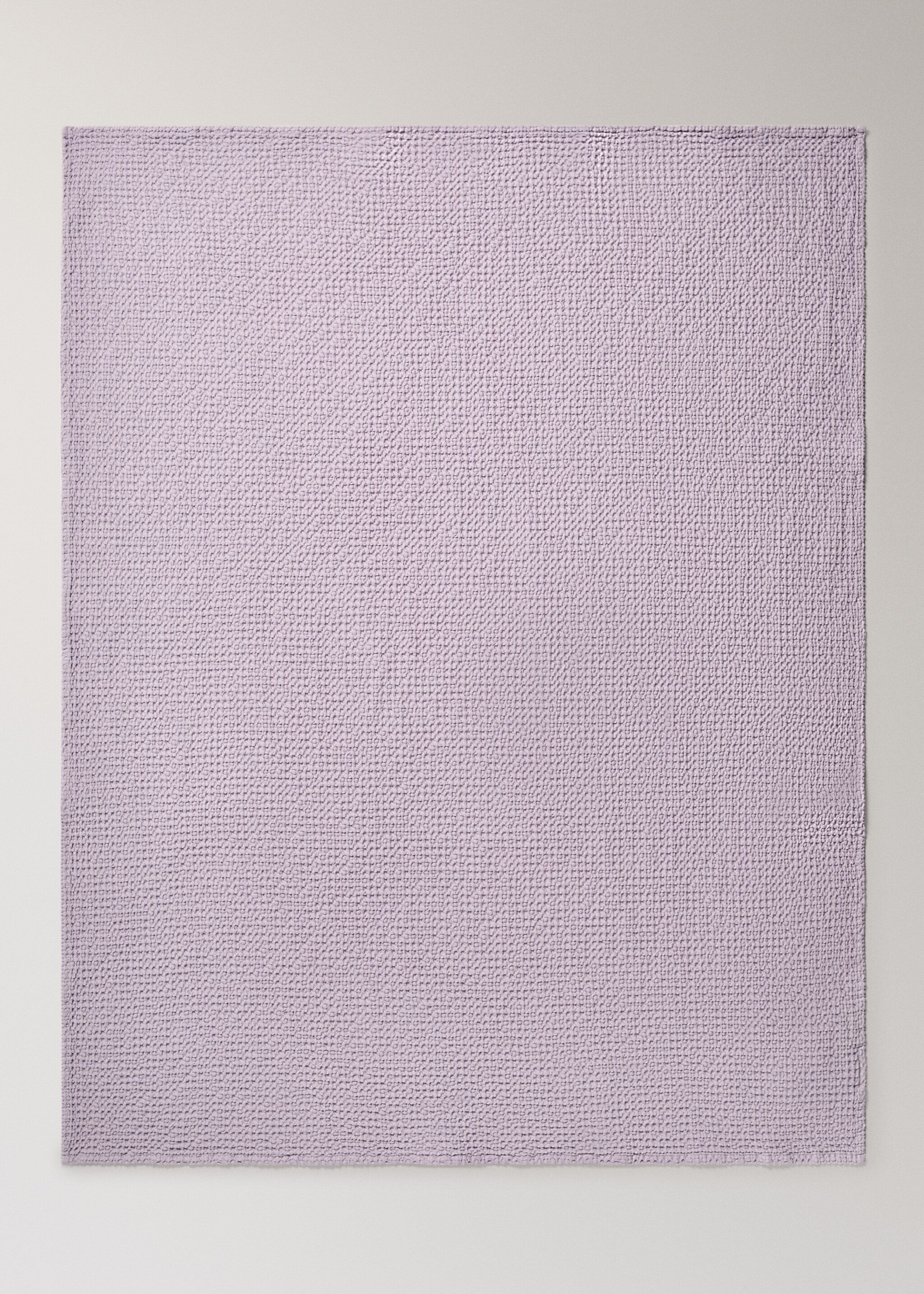 Colcha de berço de algodão garment-dyed e textura waffle - Pormenor do artigo 3, Roxo-claro. Ref: 27094075-00.