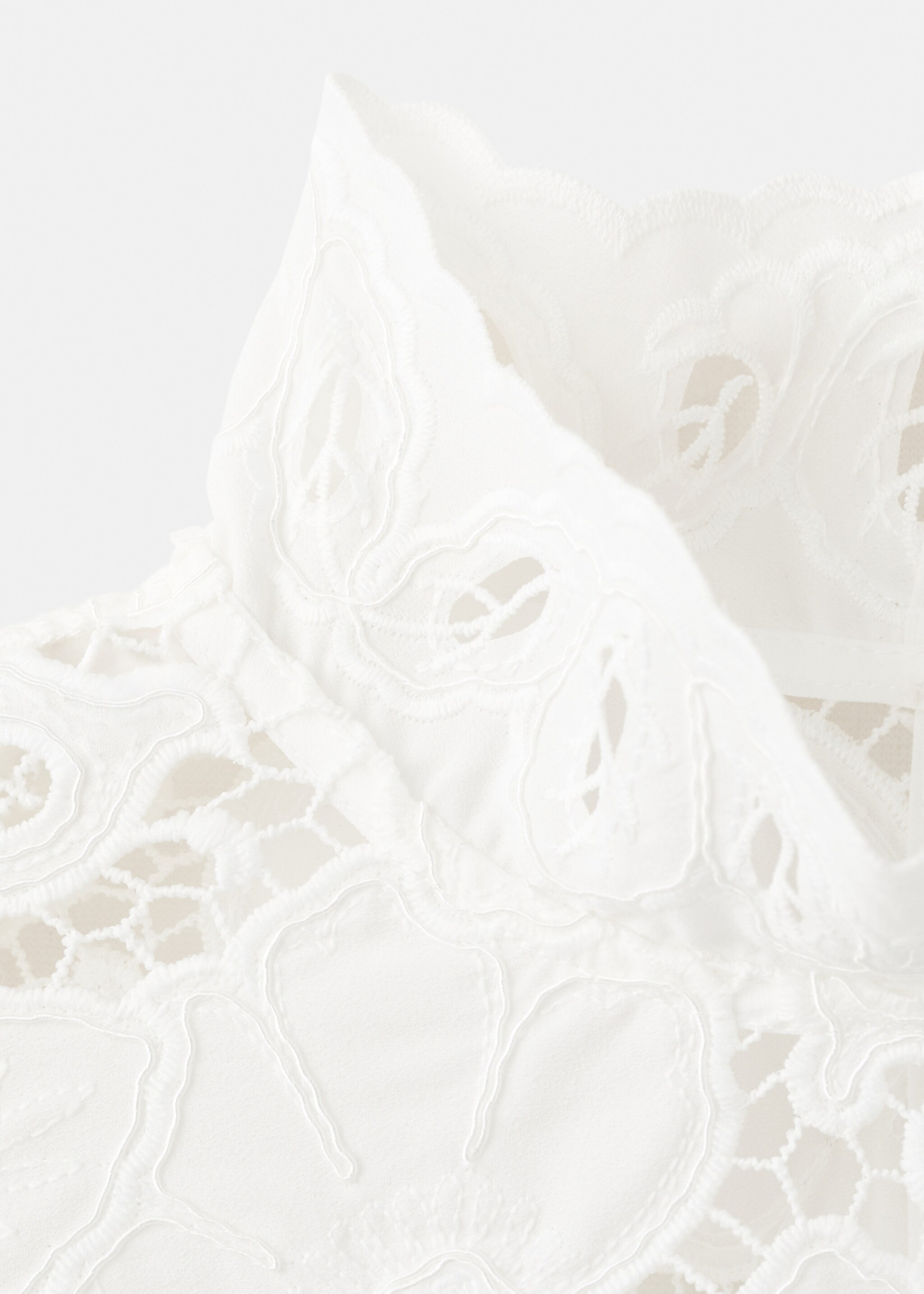 Floral embroidery blouse - Details of the article 8, White. Ref: 27094077-00.