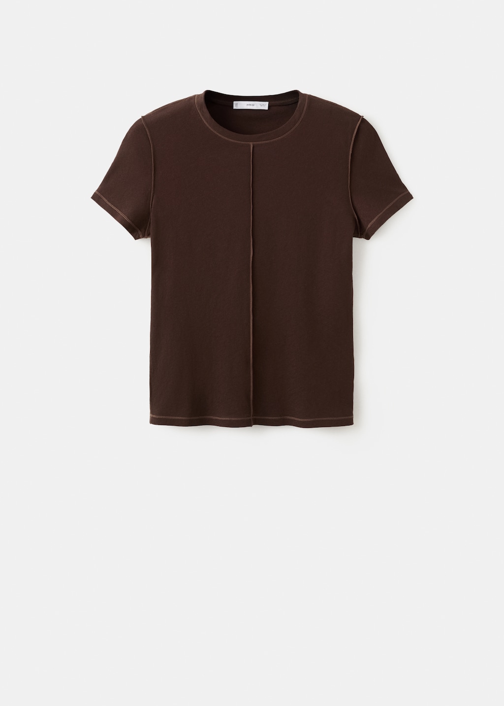 Mango Cotton T-shirt with seams