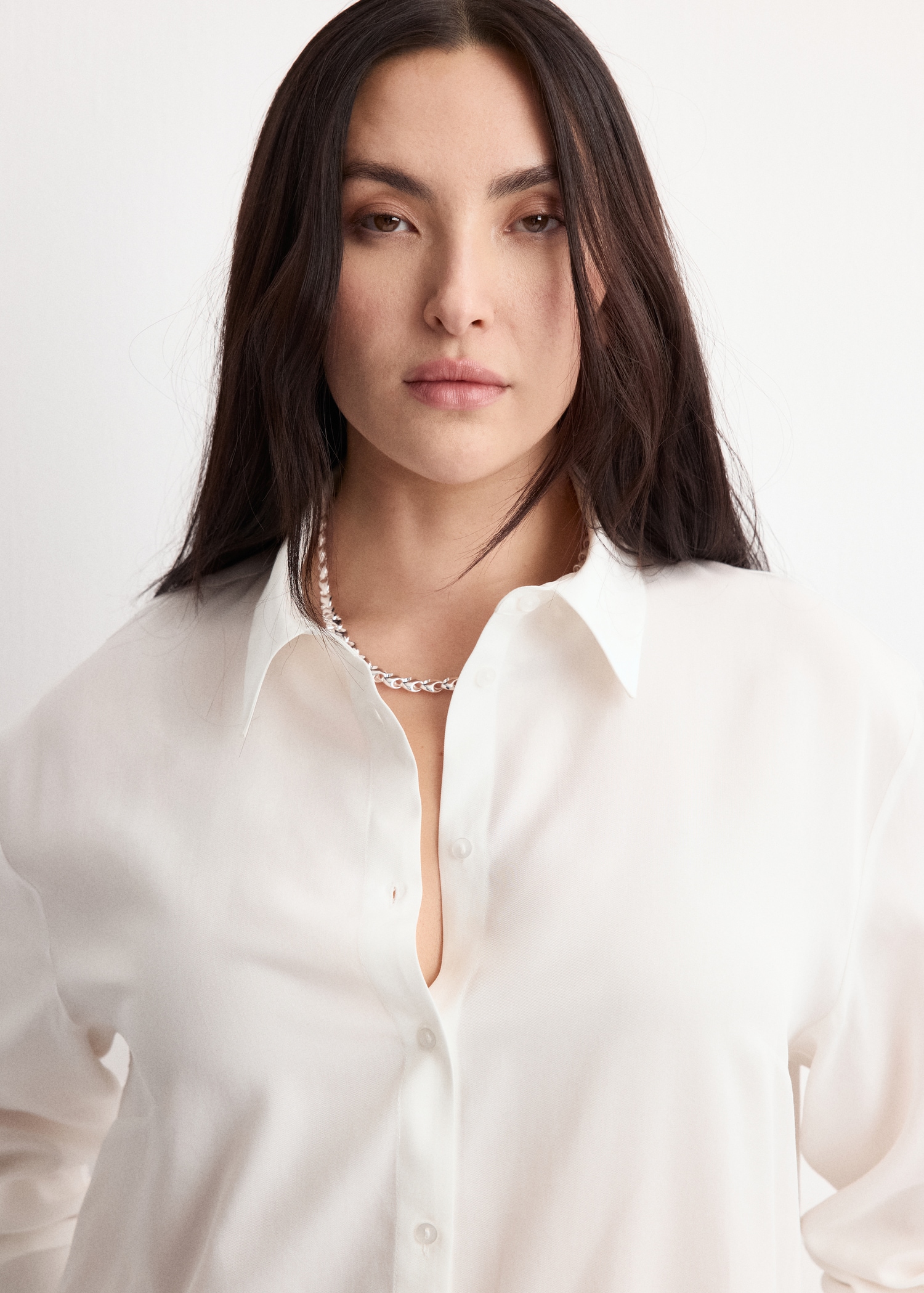 Recht overhemd van lyocell - Detail van het artikel 4