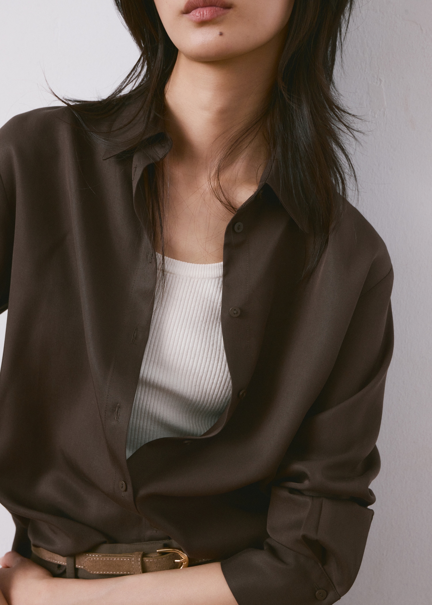 Recht overhemd van lyocell - Detail van het artikel 6