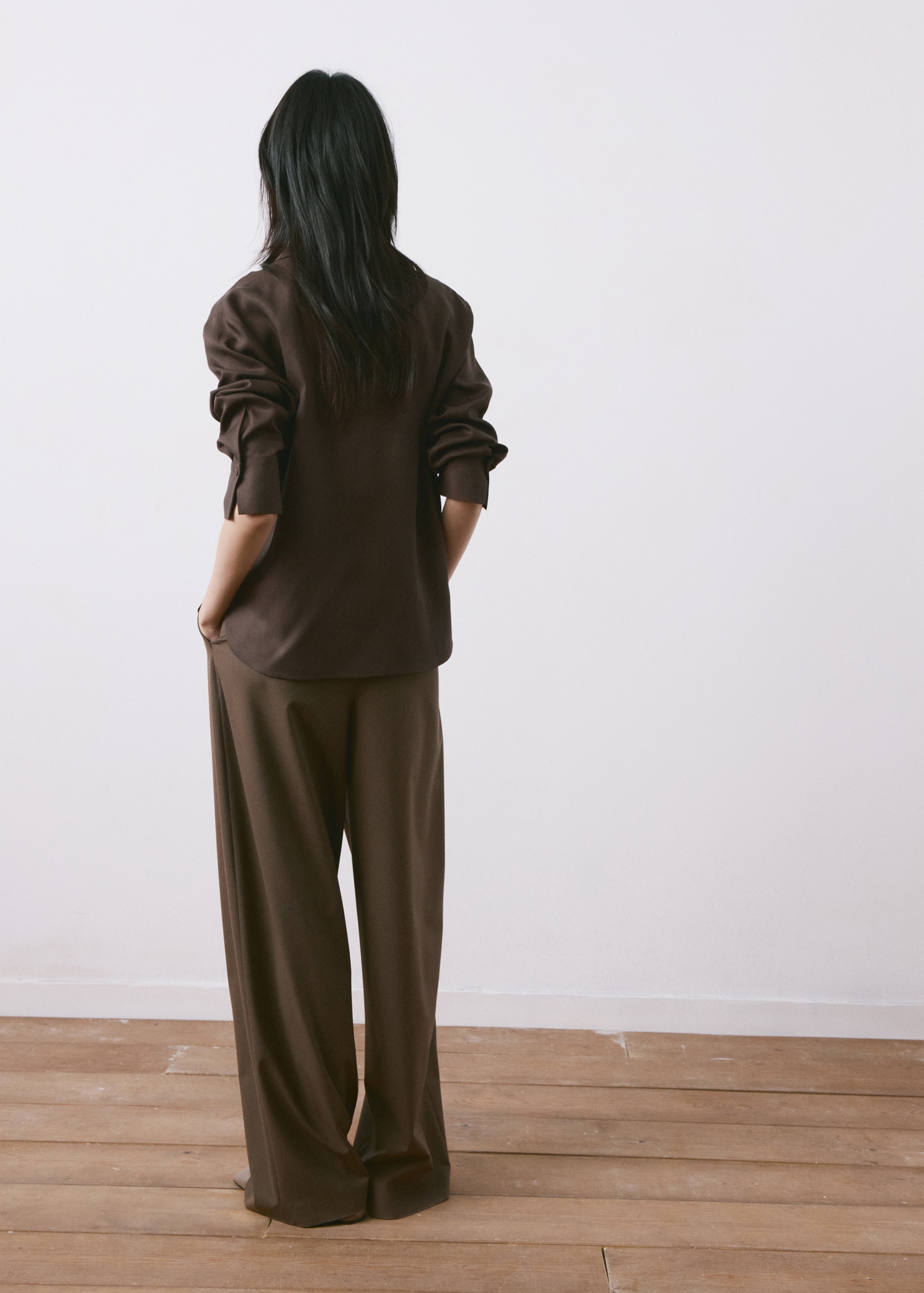 Recht overhemd van lyocell - Achterkant van het artikel