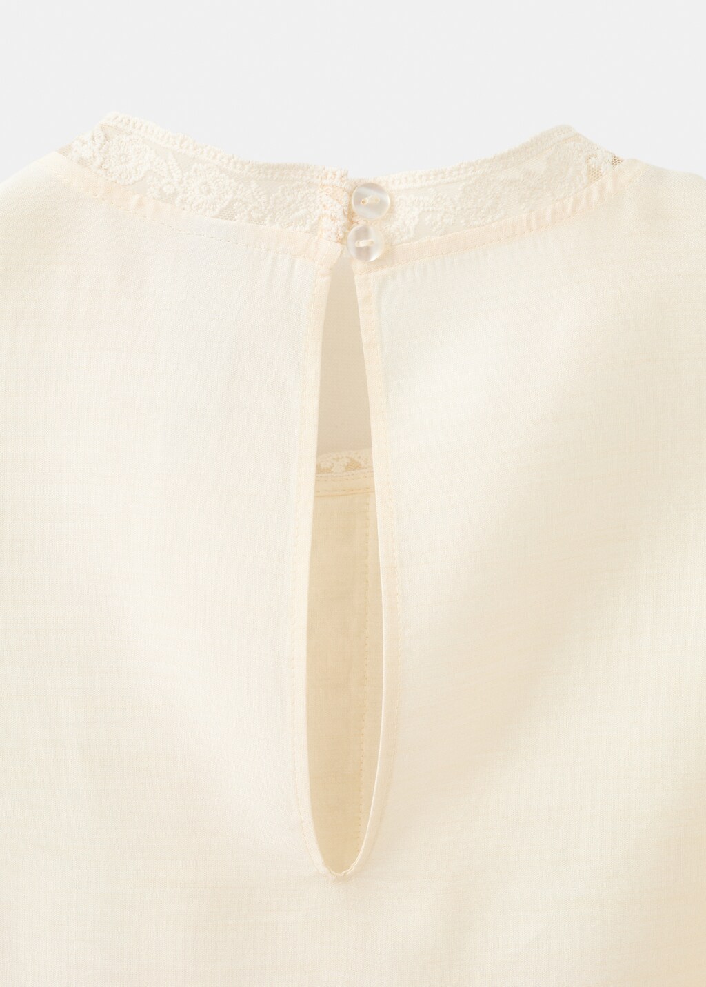 Cotton blouse with floral embroidery - image 4