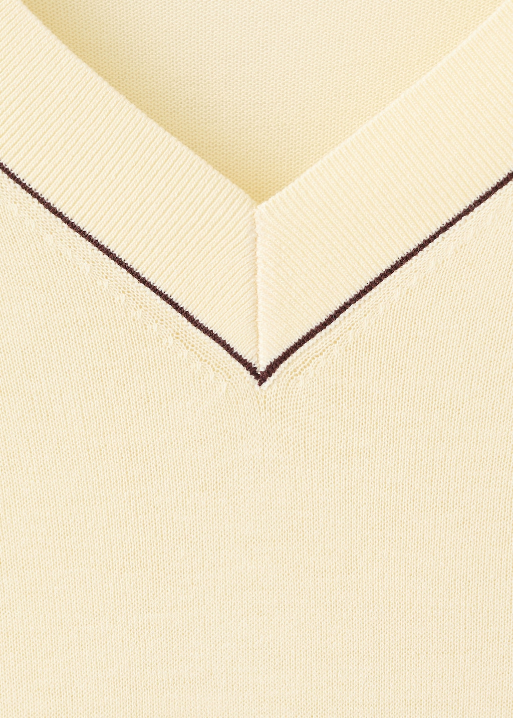 Mango V-neck sweater with contrast piping