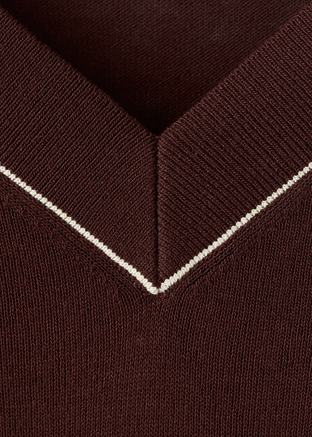 Mango V-neck sweater with contrast piping
