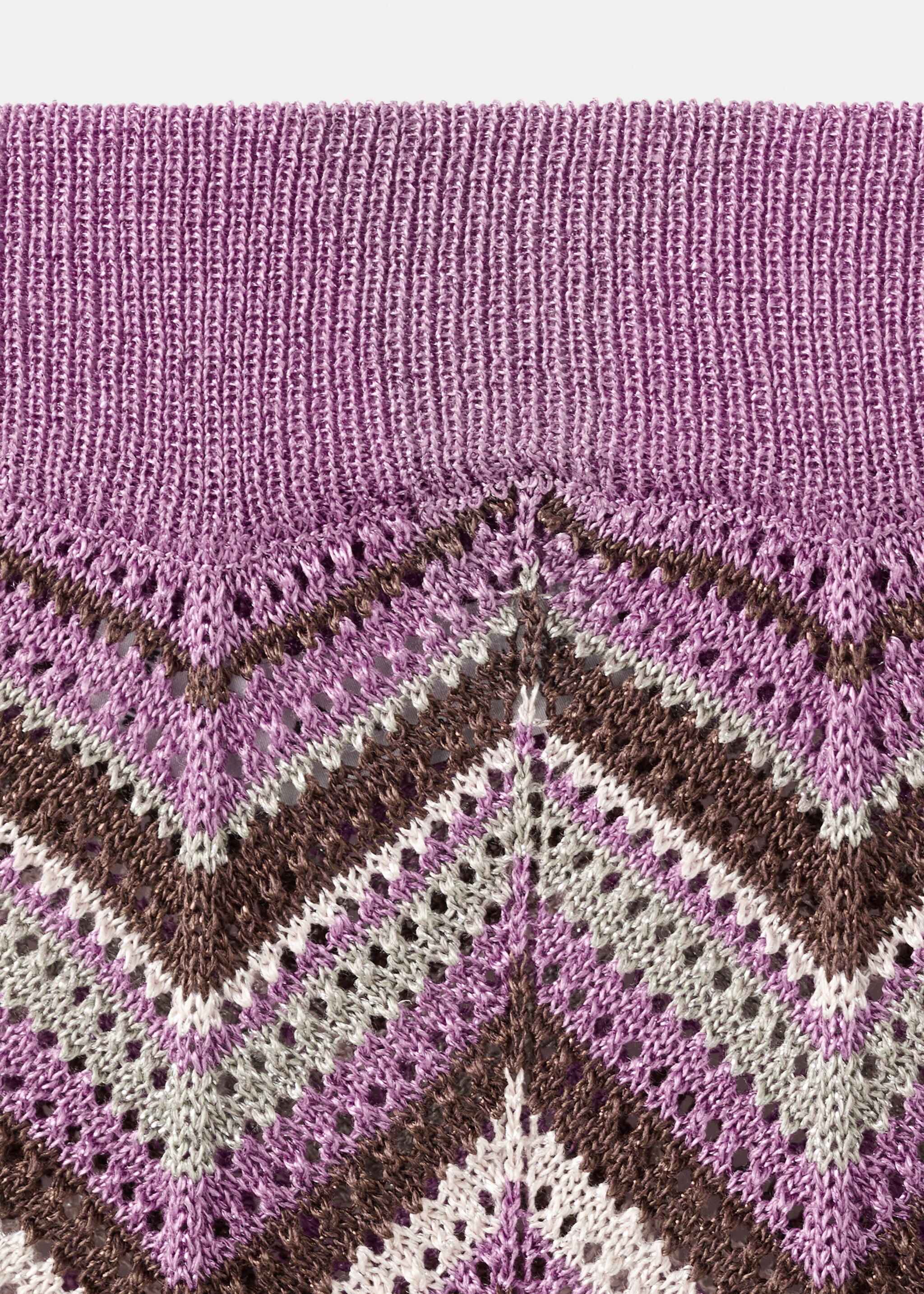 Flared knitted skirt - Details of the article 8, Purple. Ref: 27094091-00.