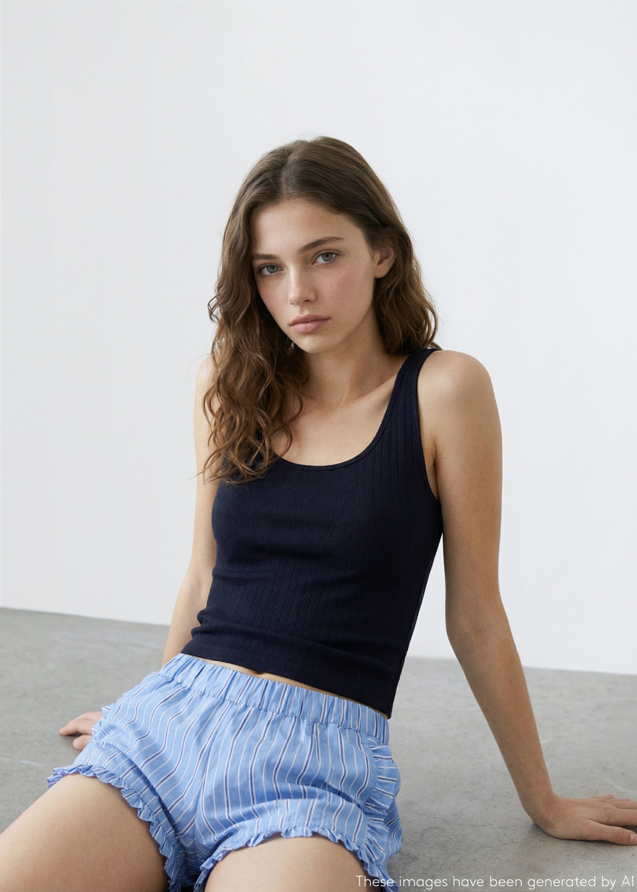 بيجاما قطنية قصيرة - تفاصيل المنتج 2, أزرق غامق. Ref: 27094092-00.