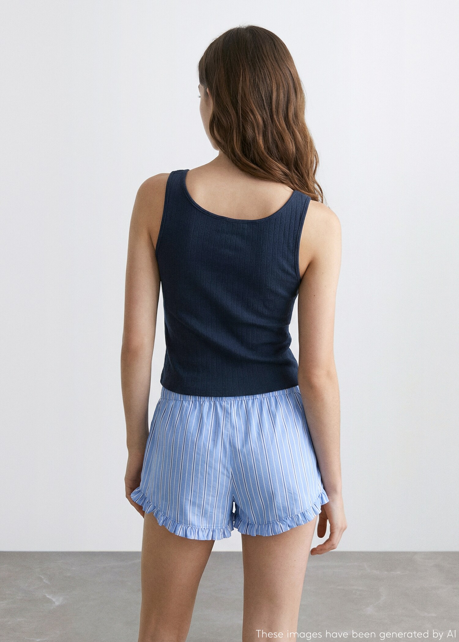 Short cotton pyjamas - Reverse of the article
