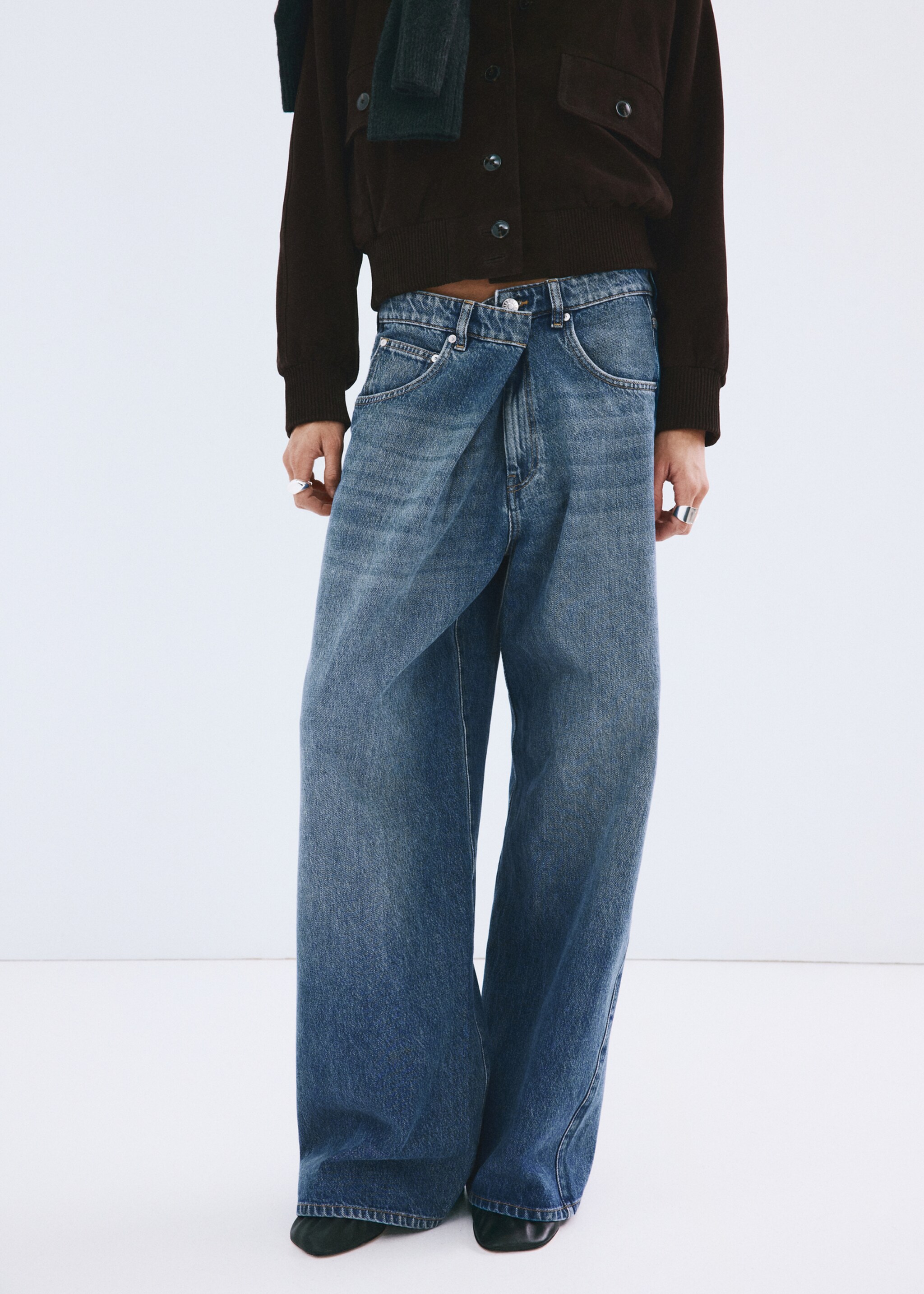 Mid-rise balloon jeans - Medium plane, Medium Blue. Ref: 27094094-00.