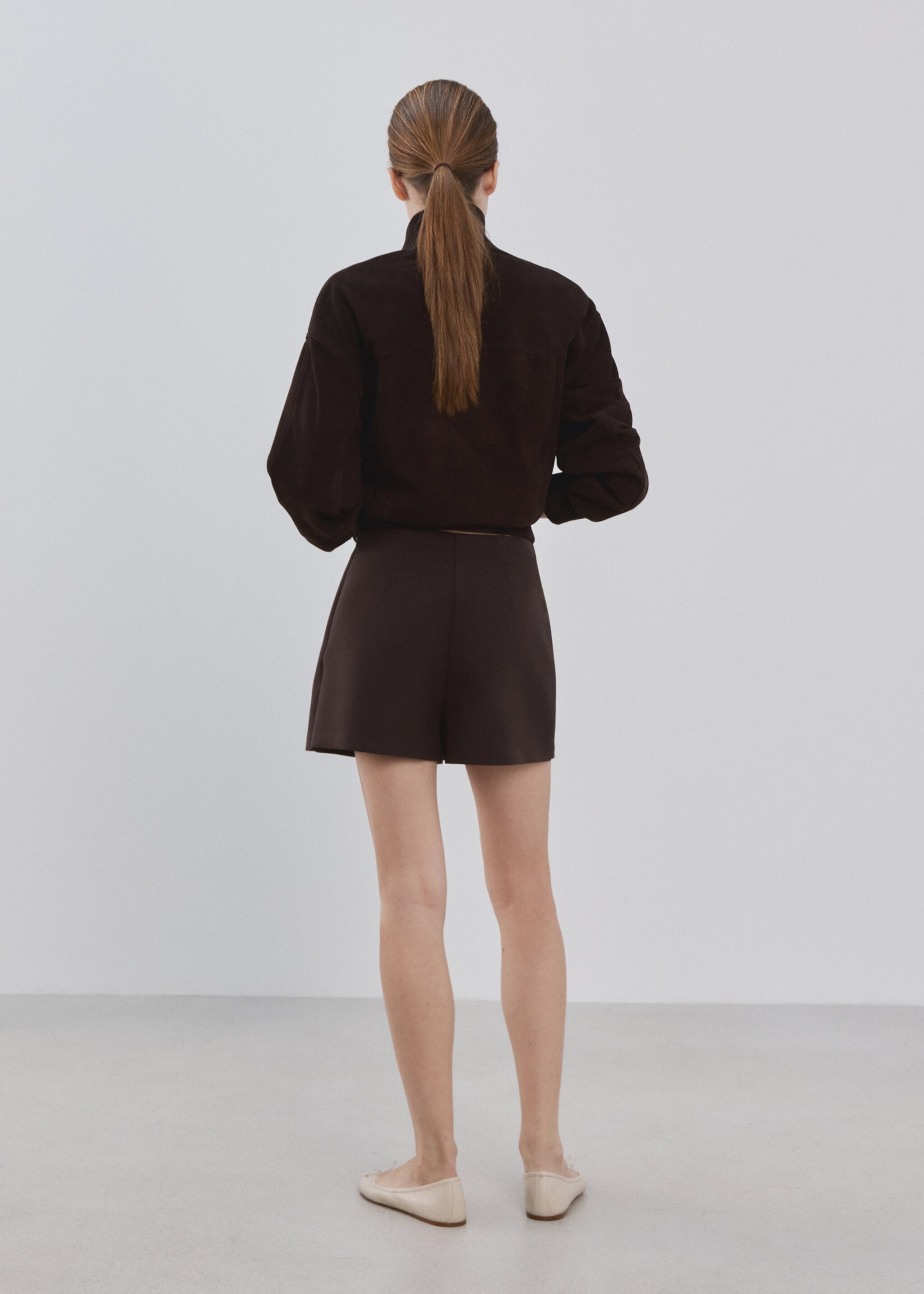 Wrapped skort - Reverse of the article, Chocolate. Ref: 27094095-00.