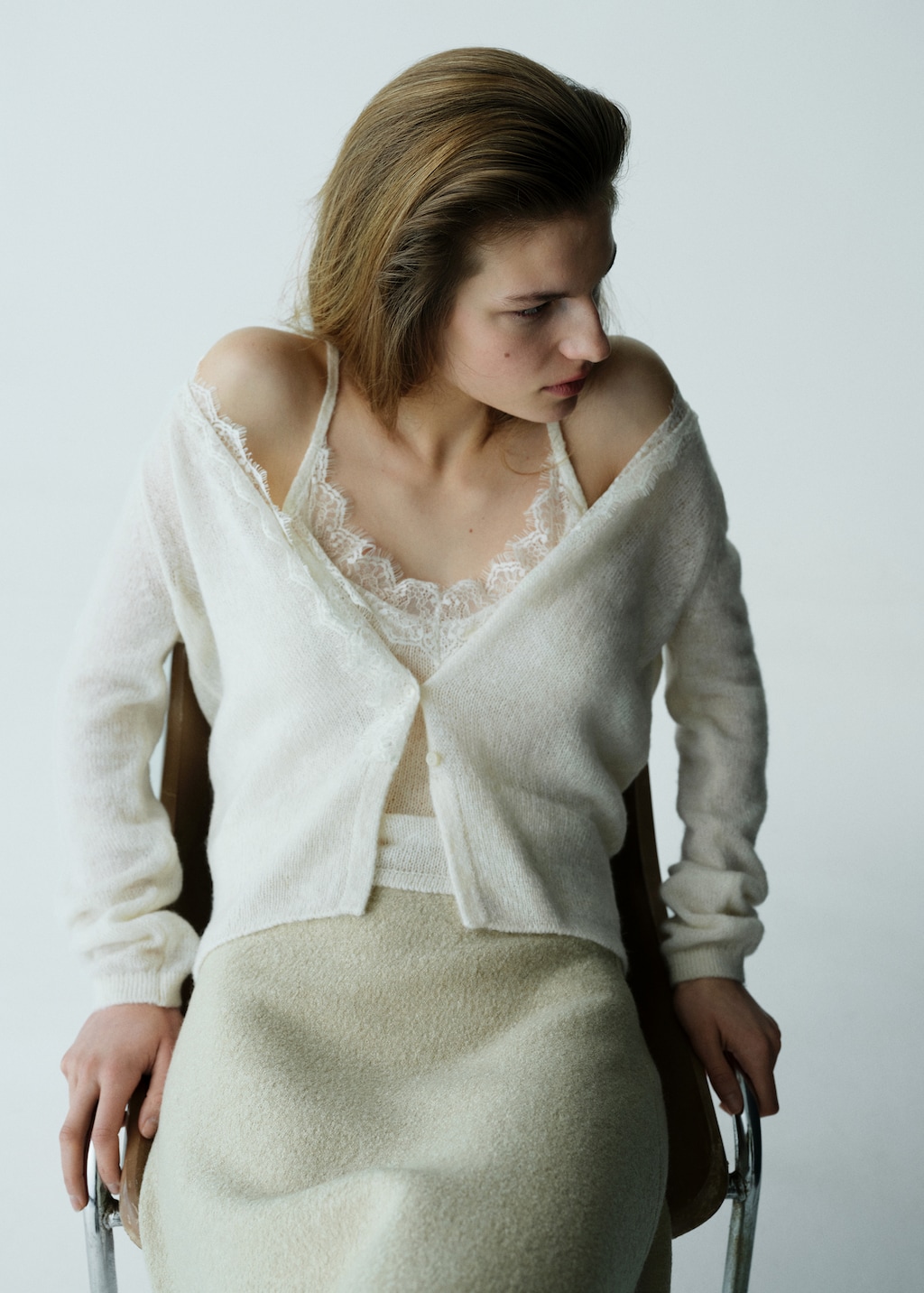 Lace knit cardigan - image 4