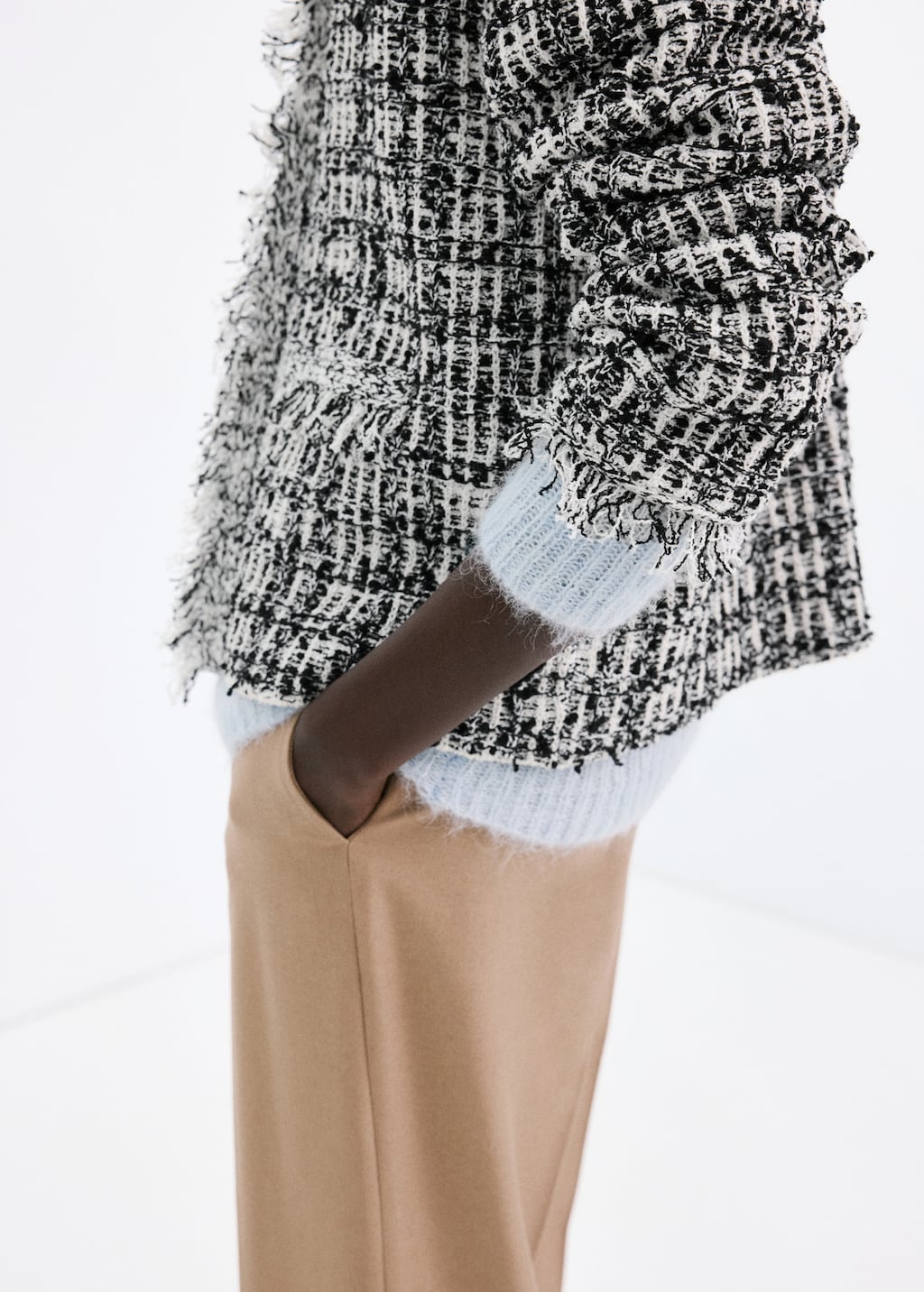 Oversized tweed jacket - Women | MANGO USA