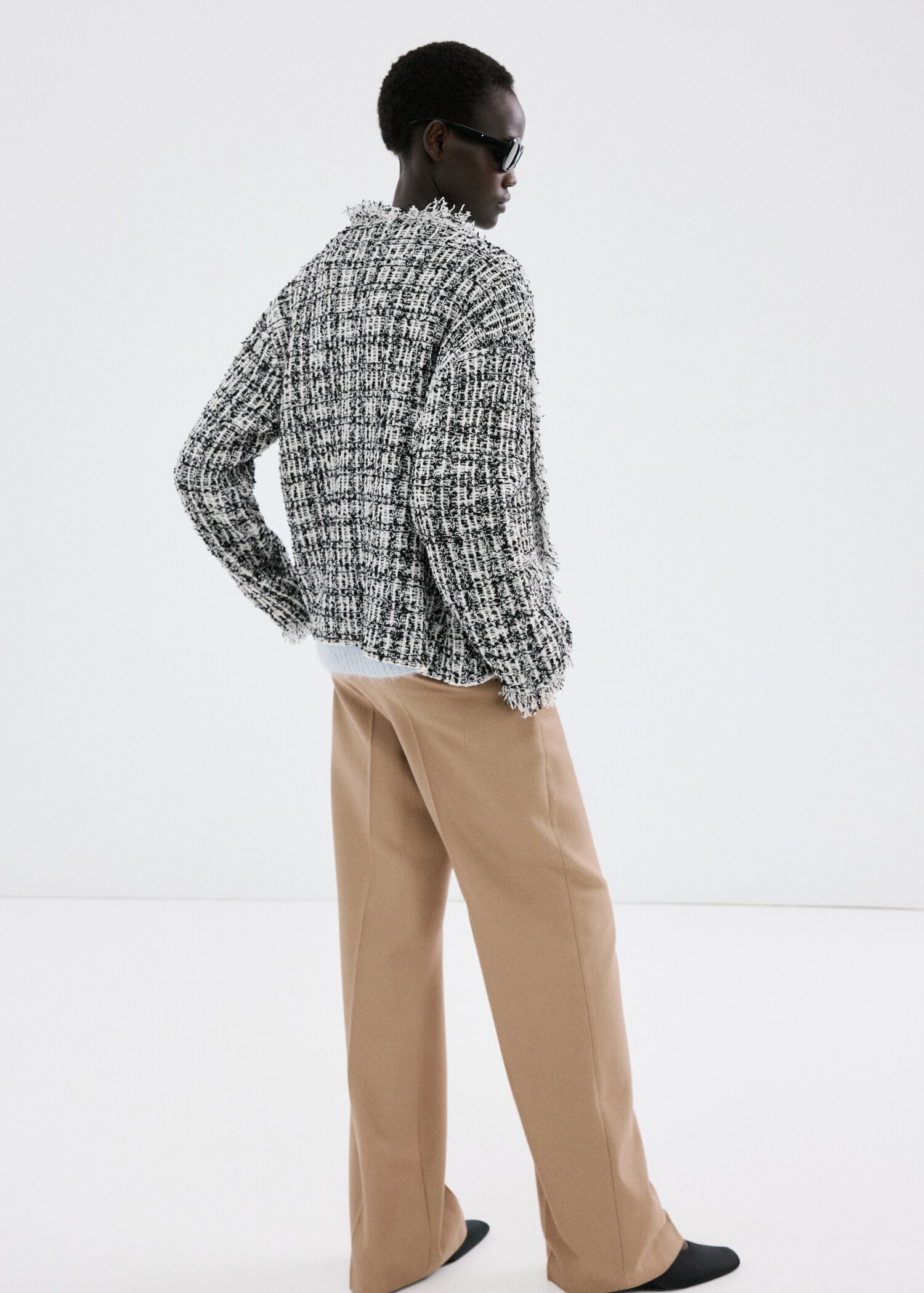 Oversized tweed jacket - Reverse of the article