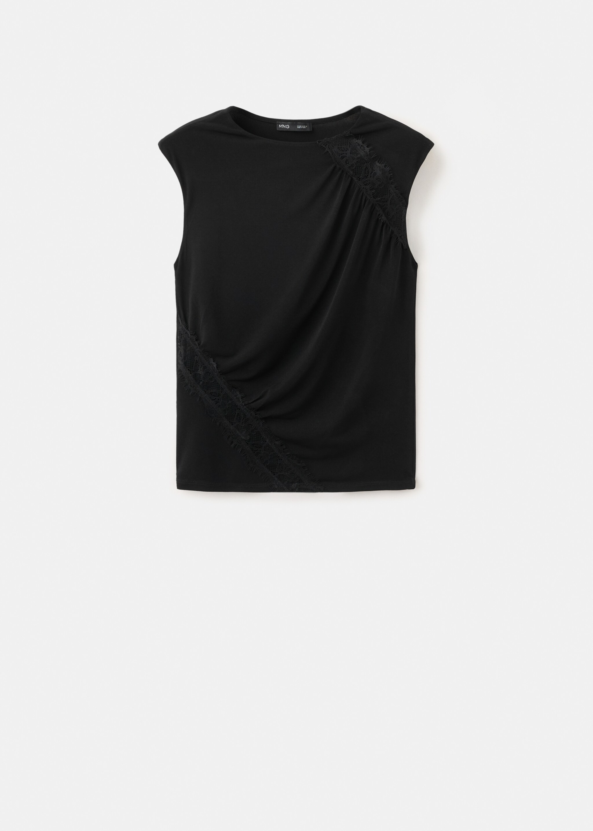 Top ajusté à fronces - Article sans modèle, Noir. Ref: 27094098-00.