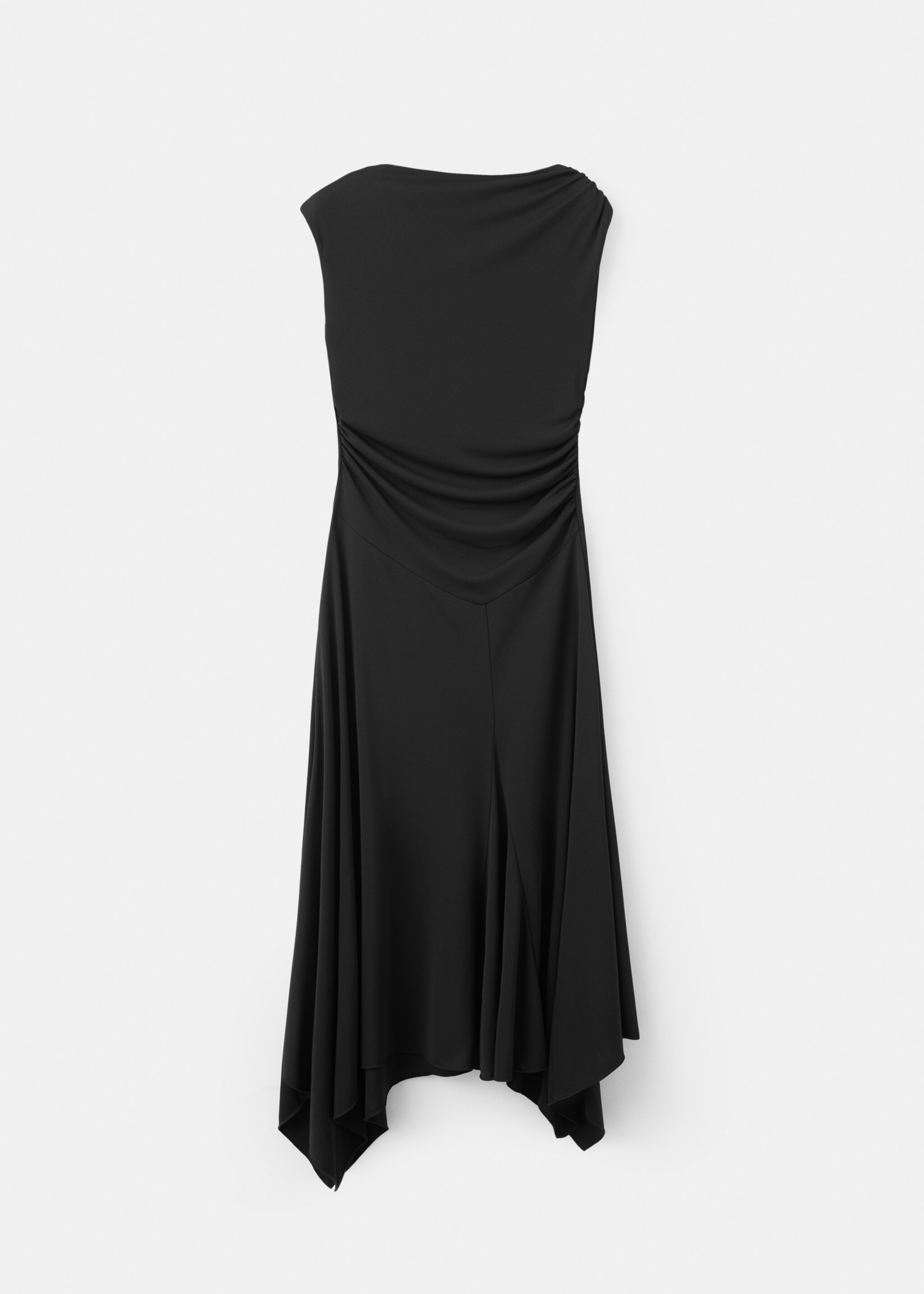 Asymmetrisk A-linjeformad klänning - Artikel utan modell, Svart. Ref: 27094099-00.