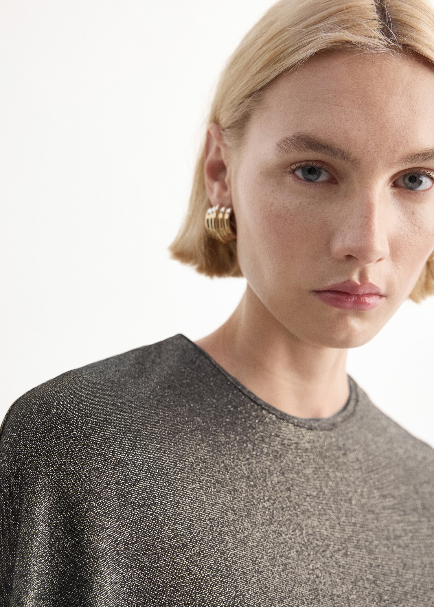 Асиметрична накидка з люрексу - Детальніше про товар 1