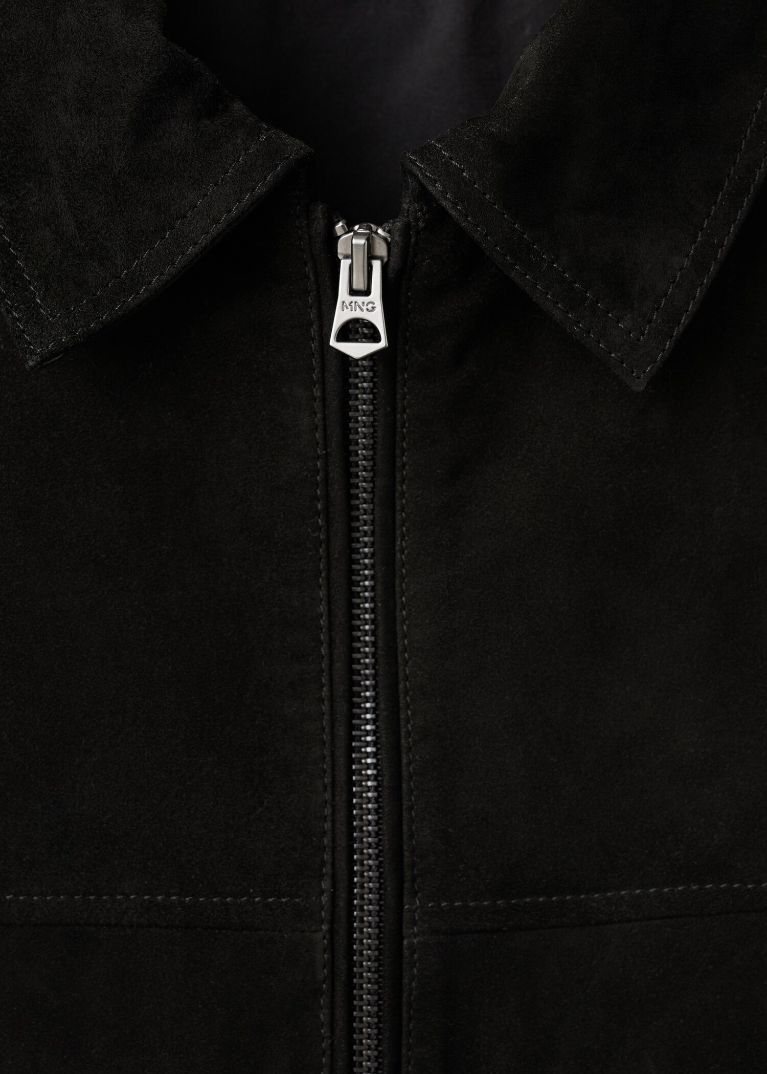 Suede leather jacket with zipper fastening - Details of the article 8