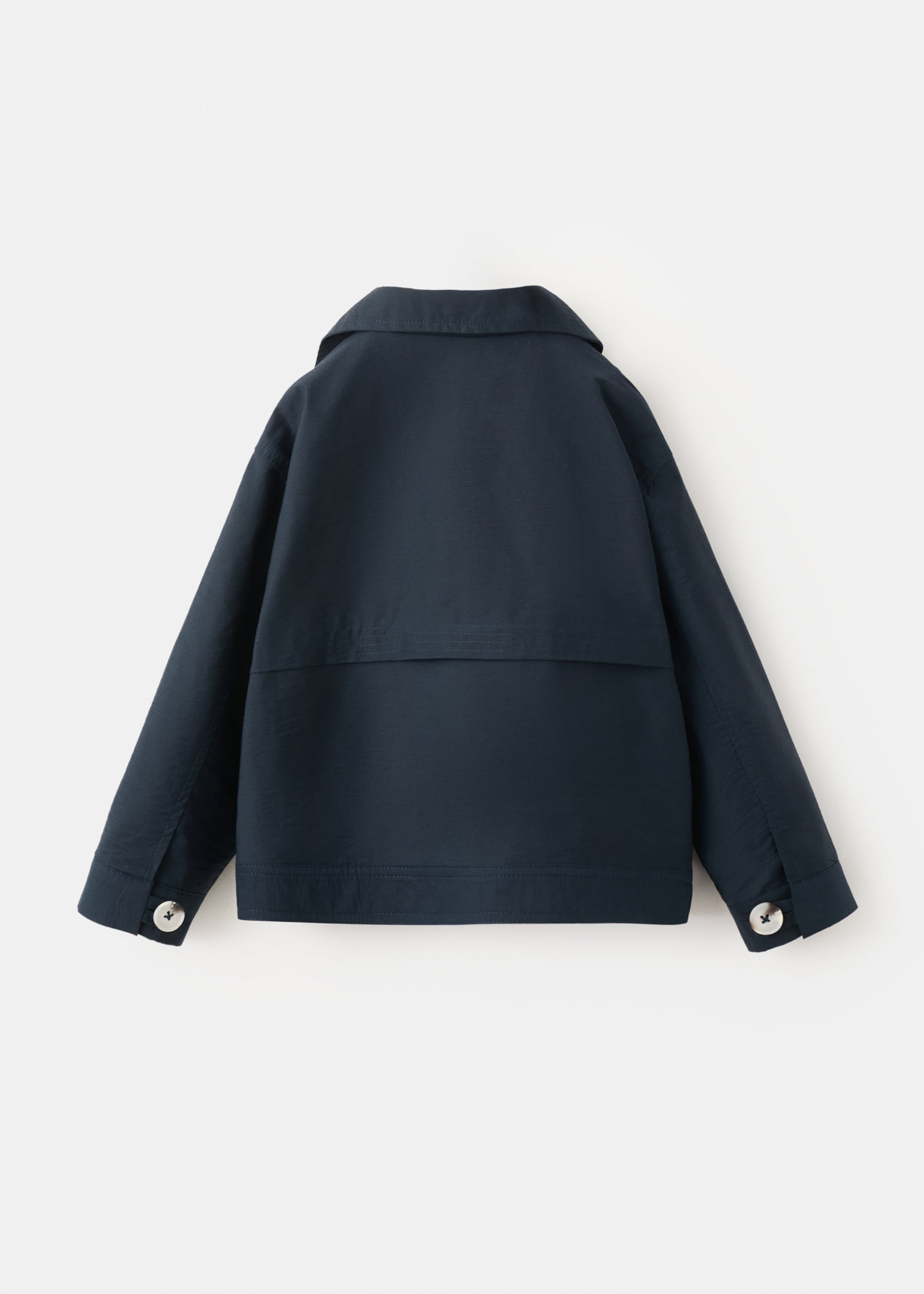 Blouson boutons - Verso de l’article, Bleu marine. Ref: 27094406-00.