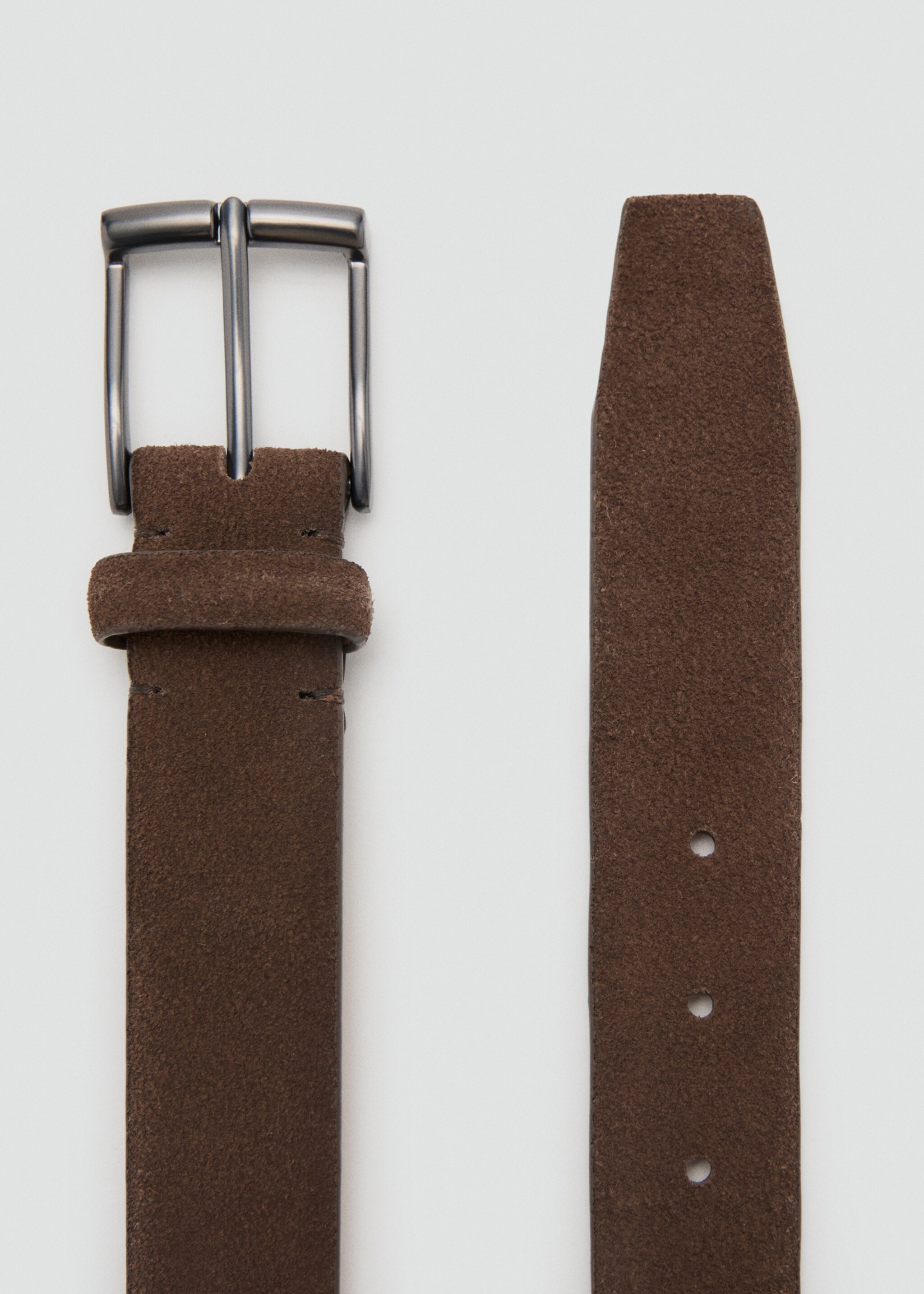 Ceinture cuir suède - Détail de l'article 1, Marron. Ref: 27094409-00.