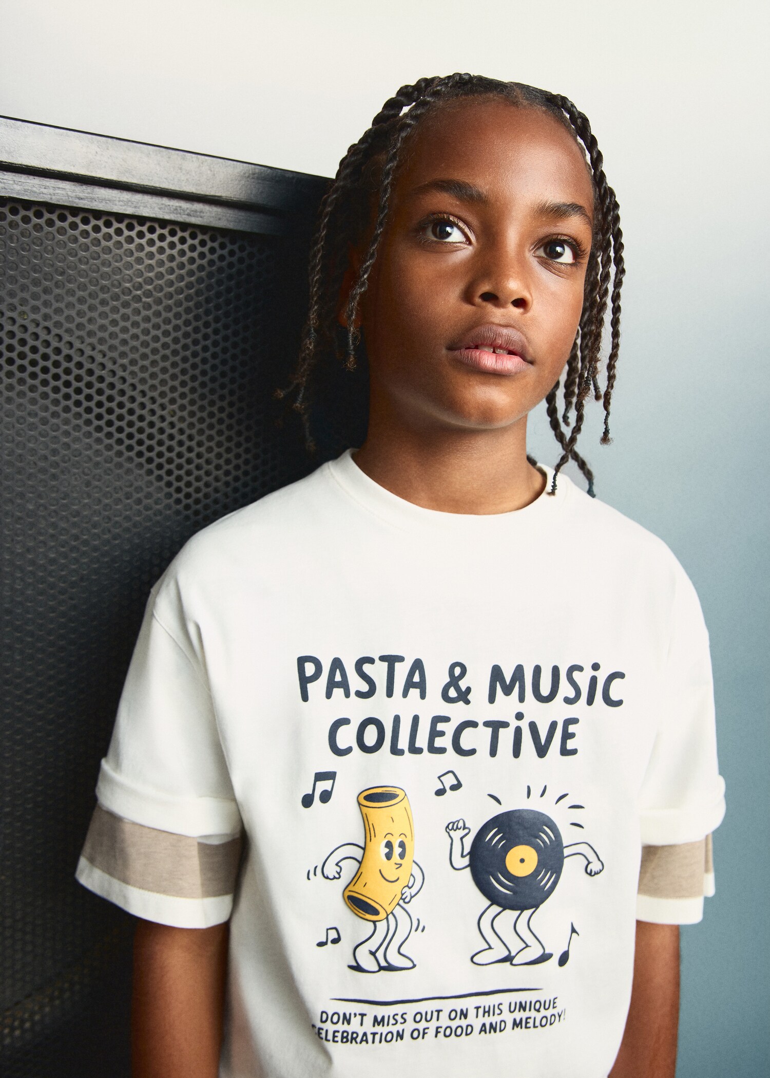 Printed cotton-blend t-shirt - Details of the article 1