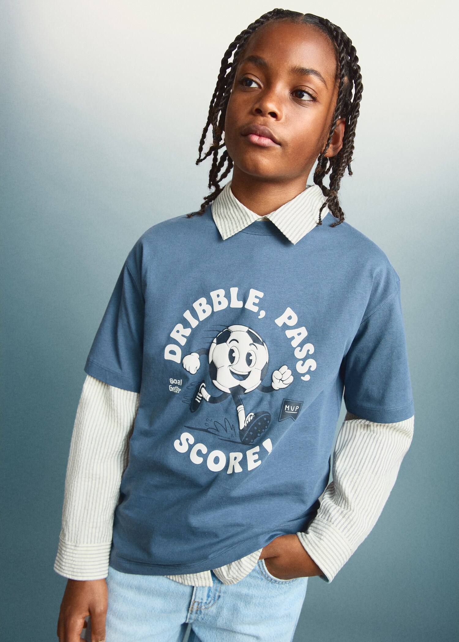 T-shirt en coton imprimé - Plan moyen