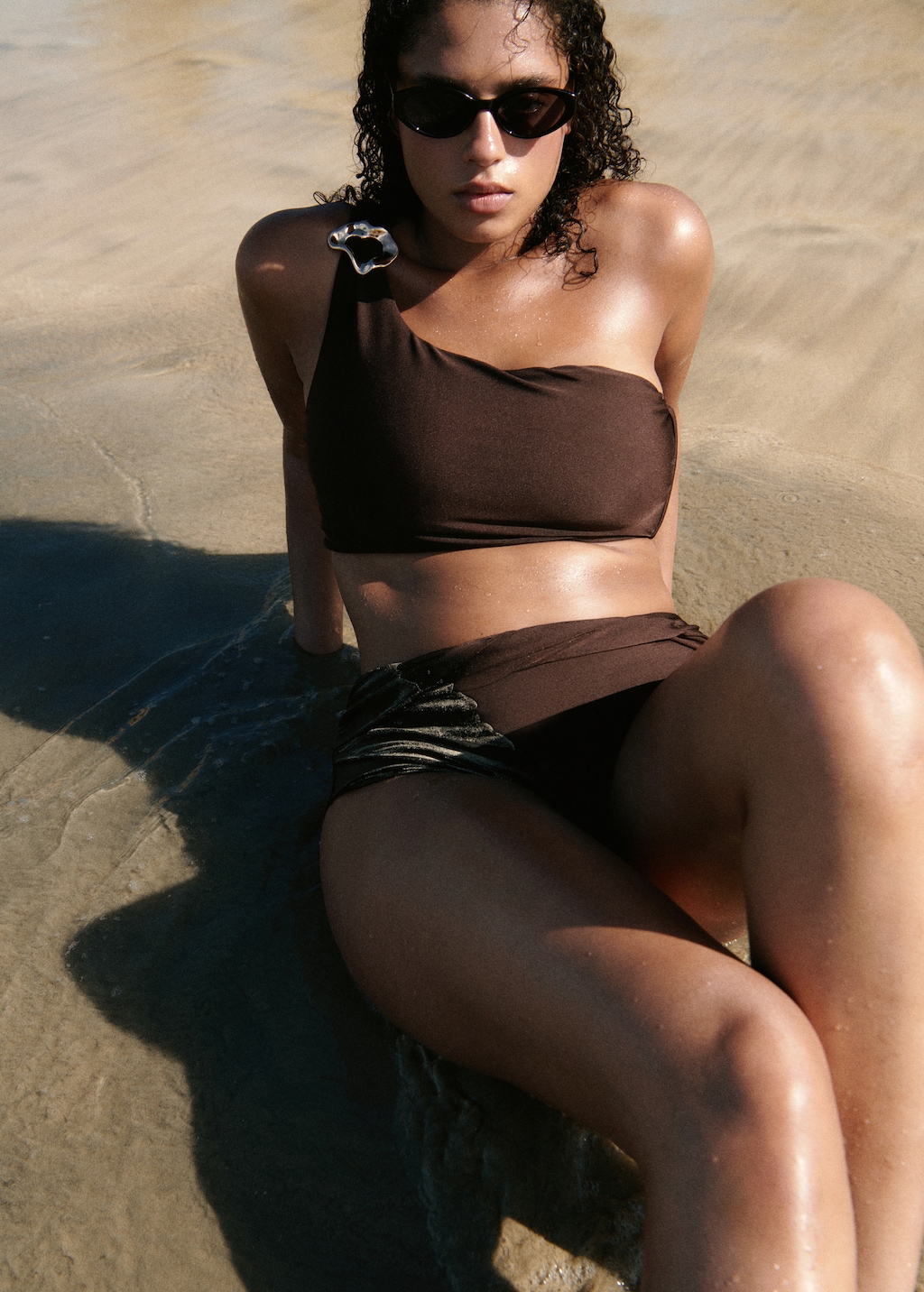 Asymmetrical bikini top