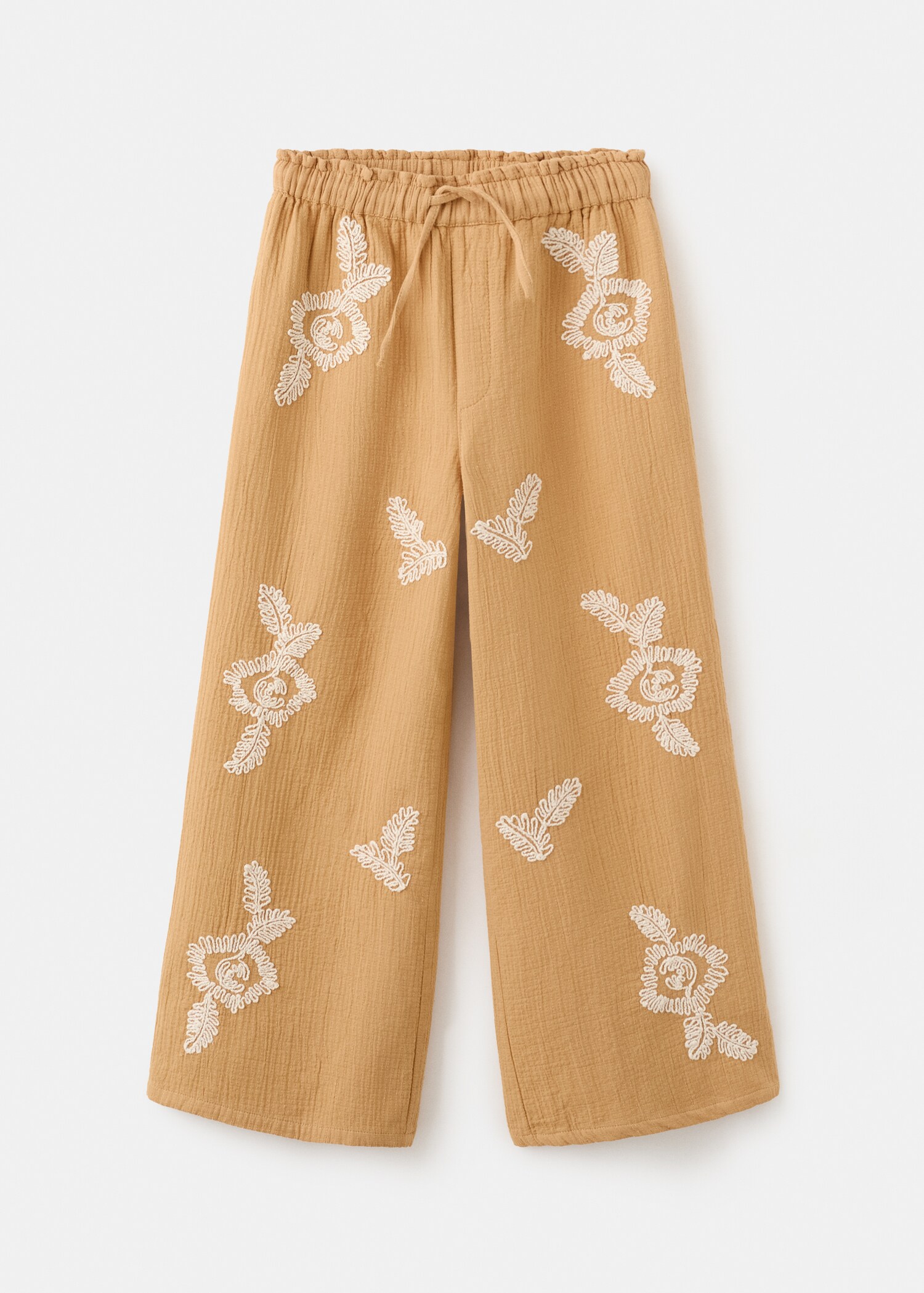 بنطلون مطرز بنقشة نسيج - منتج دون نموذج