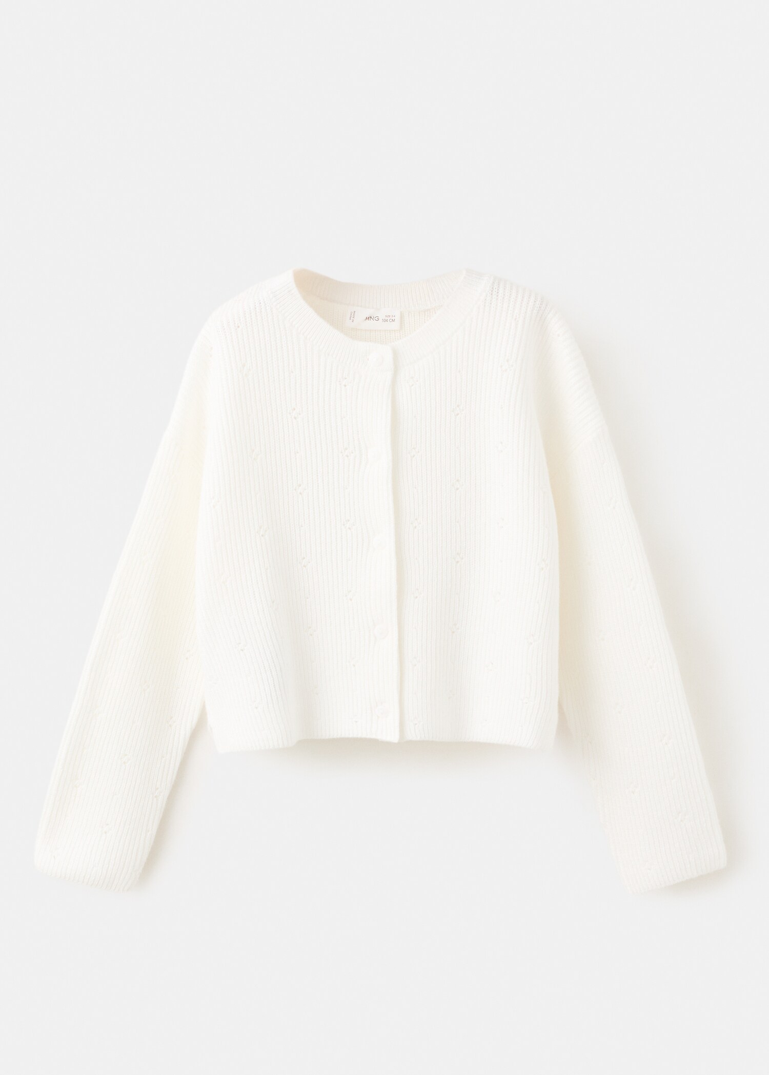 Cardigan de malha com pormenores rendados - Artigo sem modelo