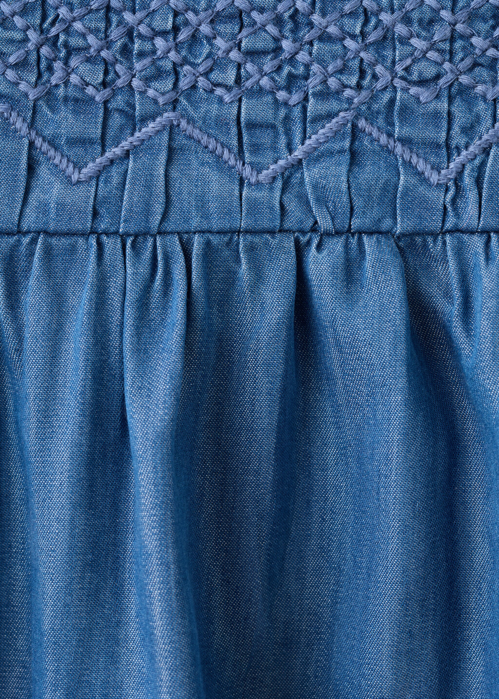 Jupe détails brodés - Détail de l'article 8, Bleu moyen. Ref: 27094418-00.