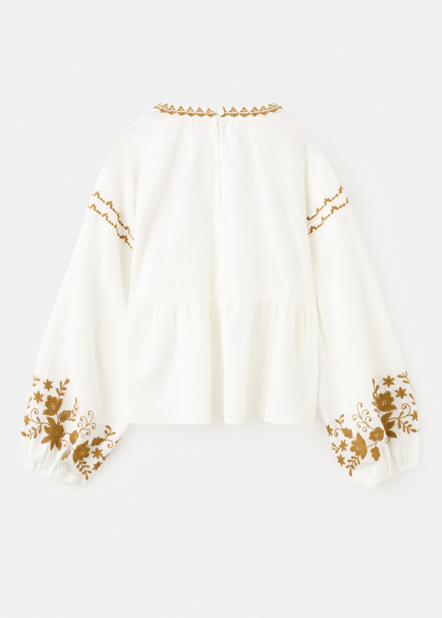 Embroidered printed blouse - Reverse of the article