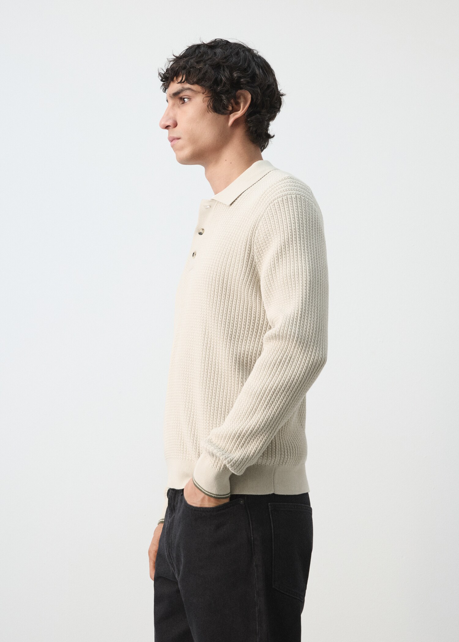 Jersey punto trenzado mezcla algodón - Detalle del artículo 2