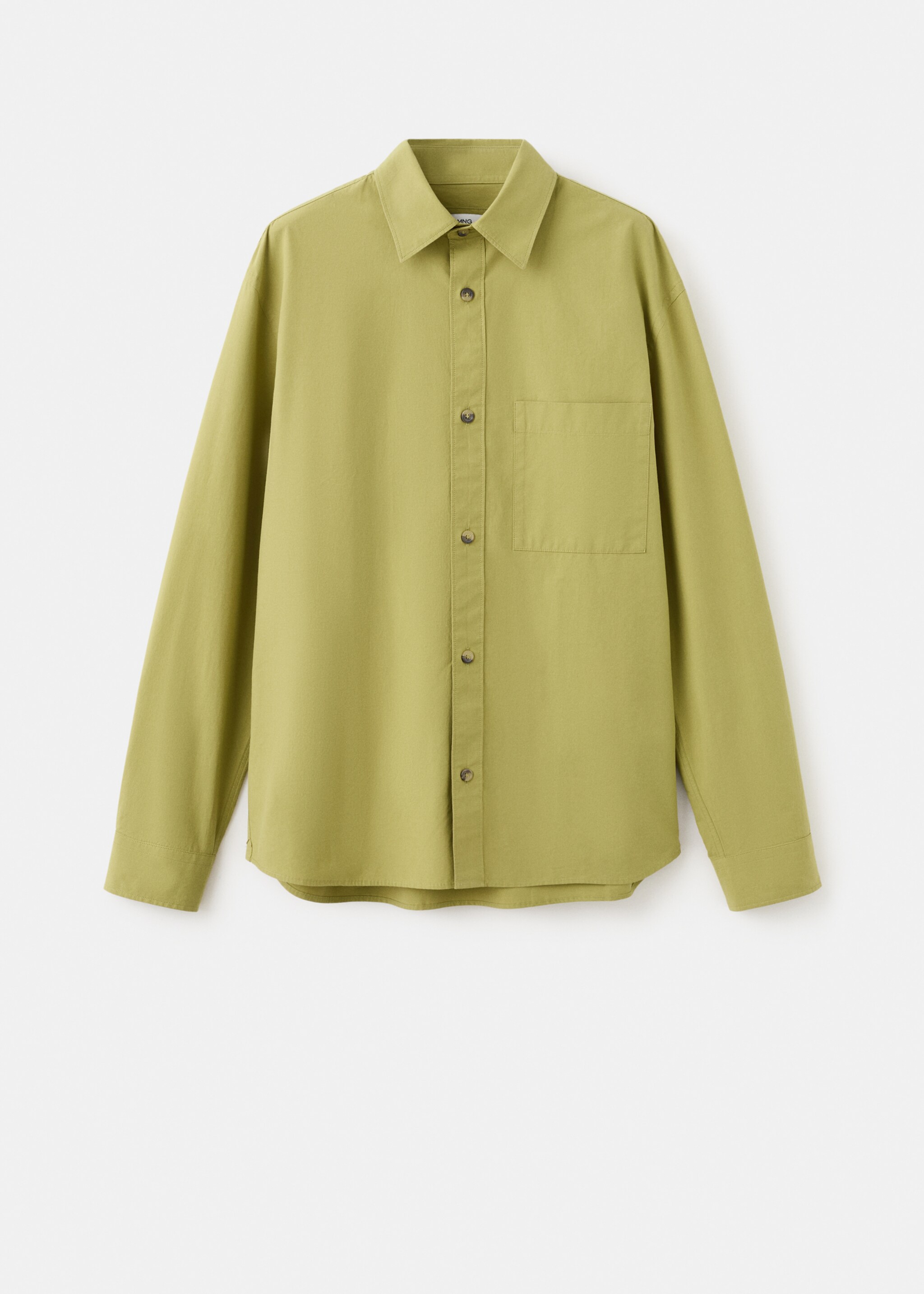 100% cotton relaxed-fit shirt - Article without model, Olive Green. Ref: 27094424-00.