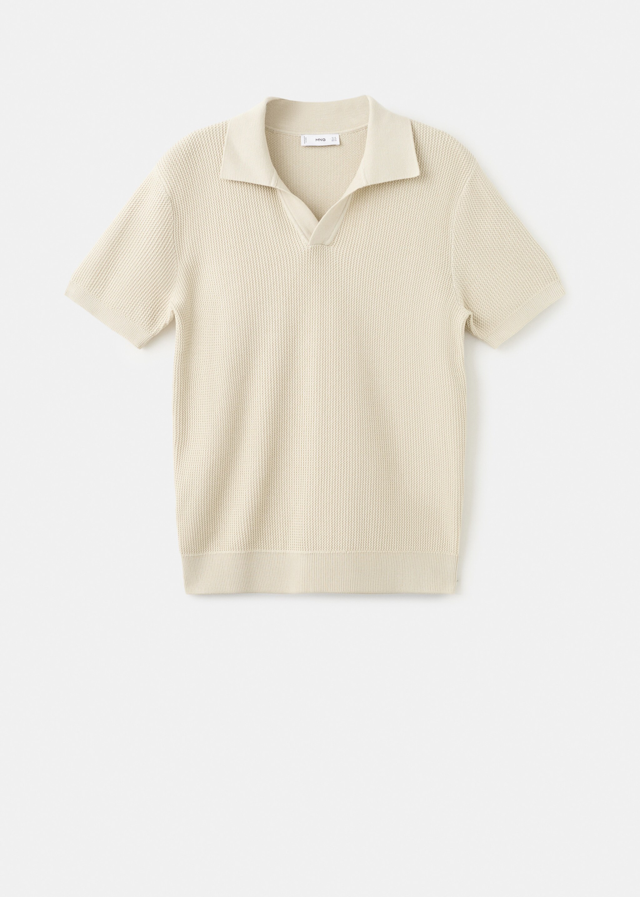 100% cotton knitted polo structure - Article without model, Sand. Ref: 27094425-00.