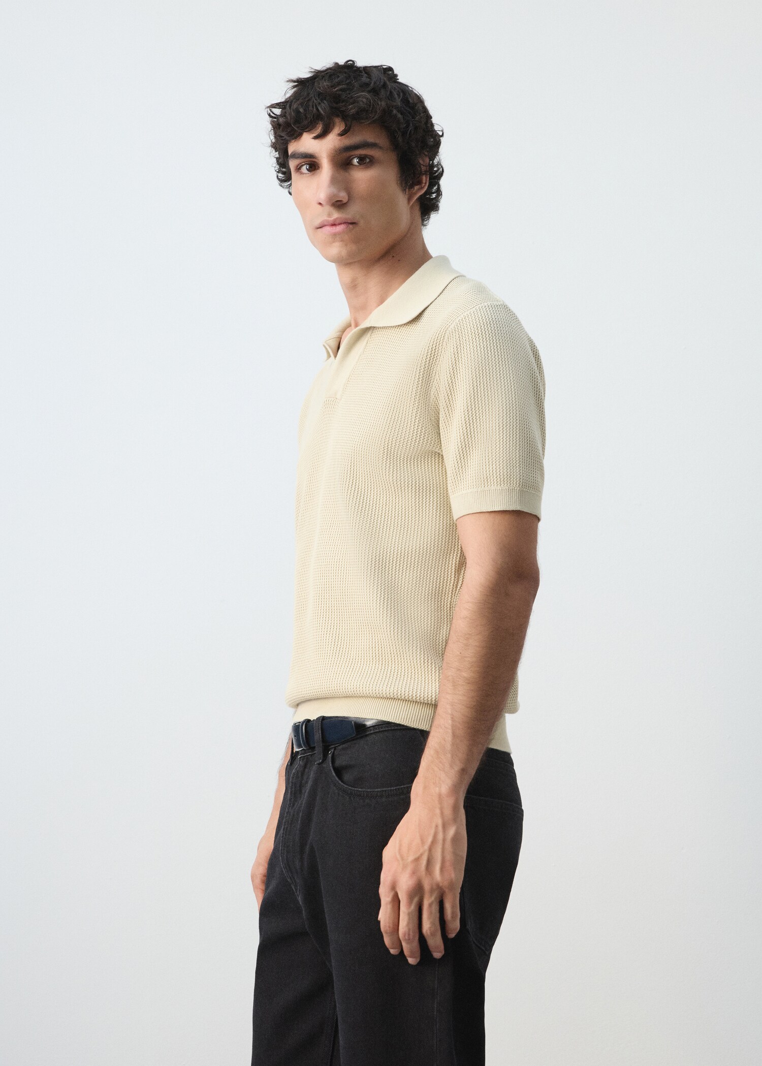 100% cotton knitted polo structure - Details of the article 2