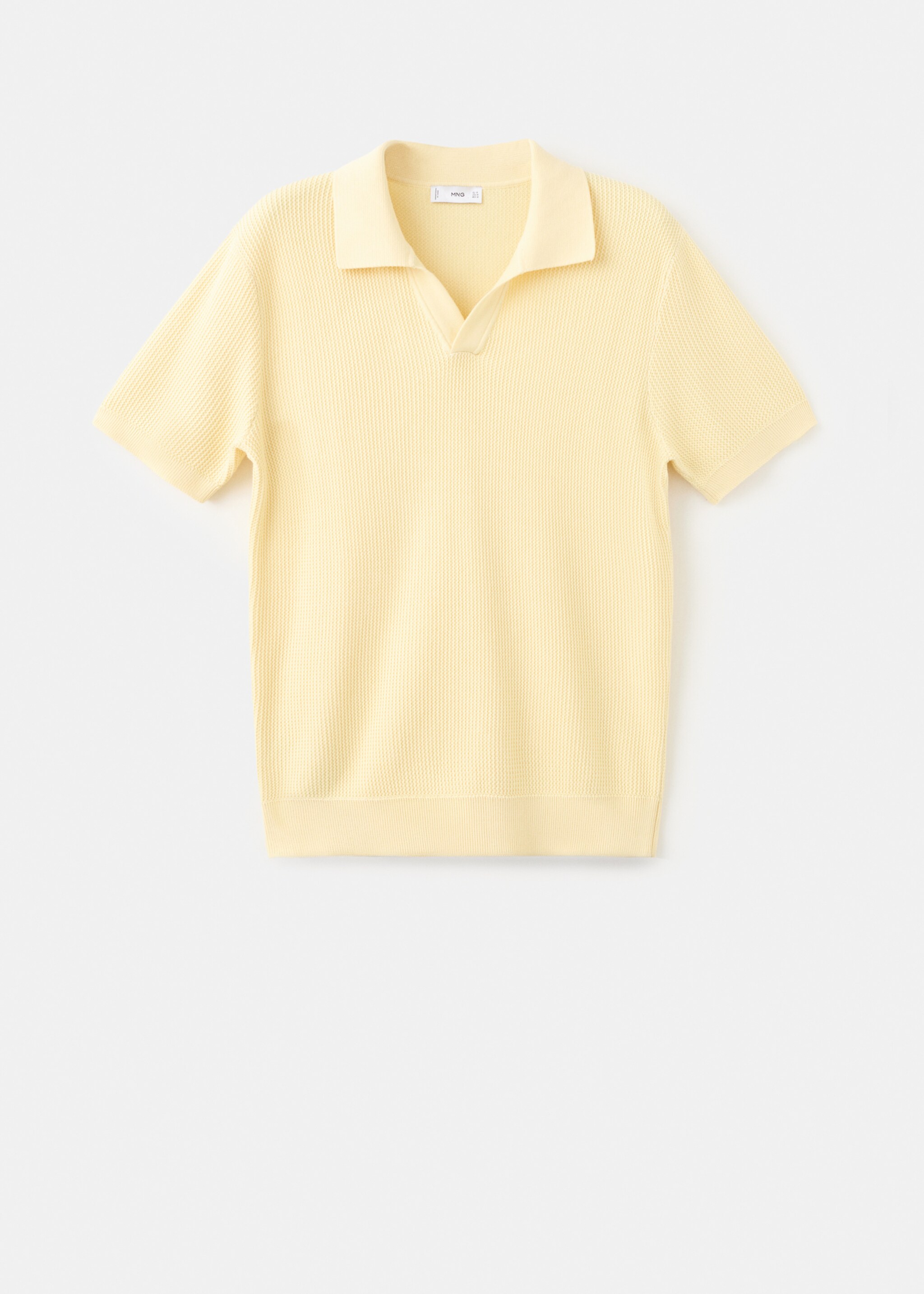 بولو قطن محبوك 100٪ - منتج دون نموذج, أصفر خفيف. Ref: 27094425-00.