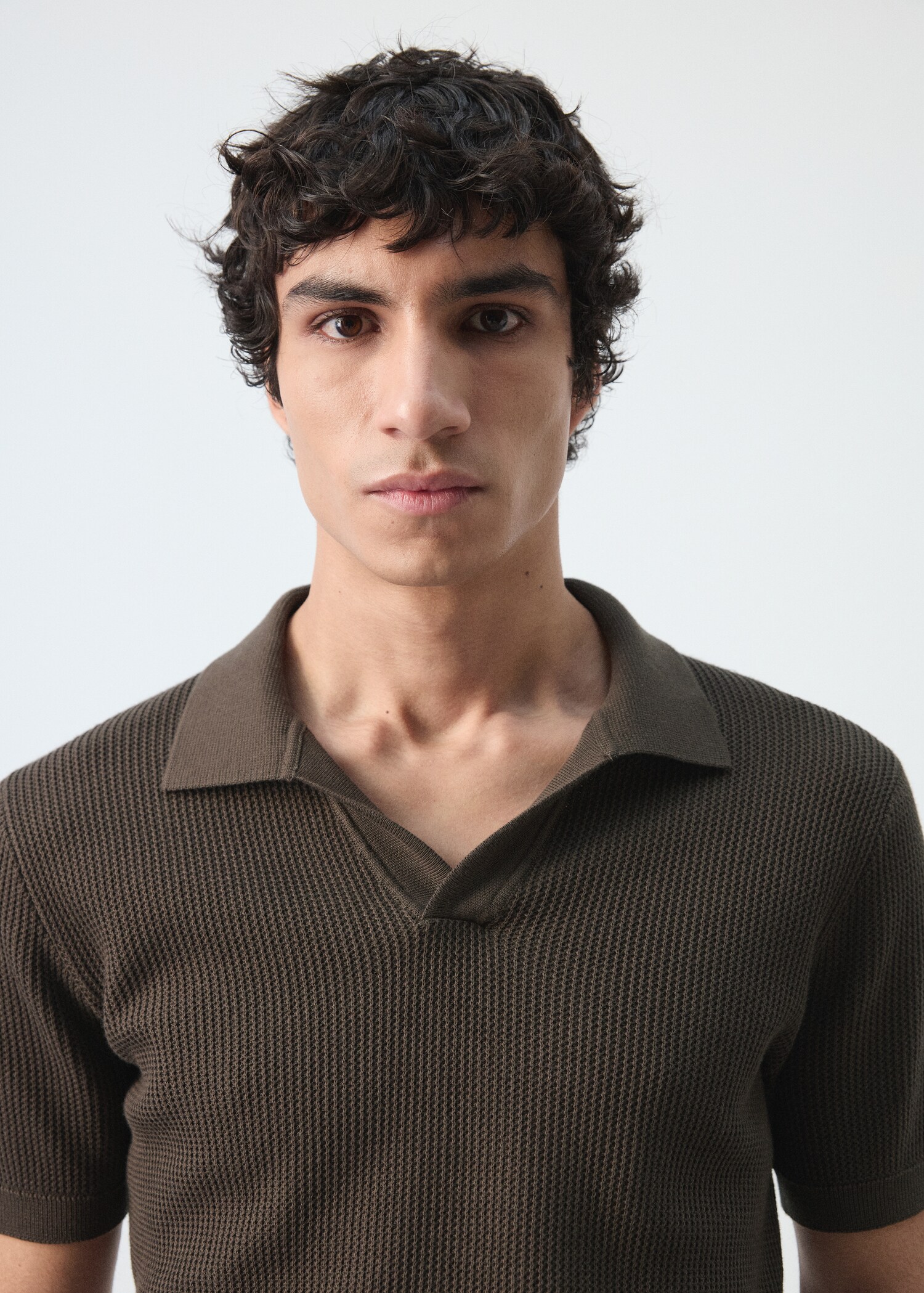 100% cotton knitted polo structure - Details of the article 1