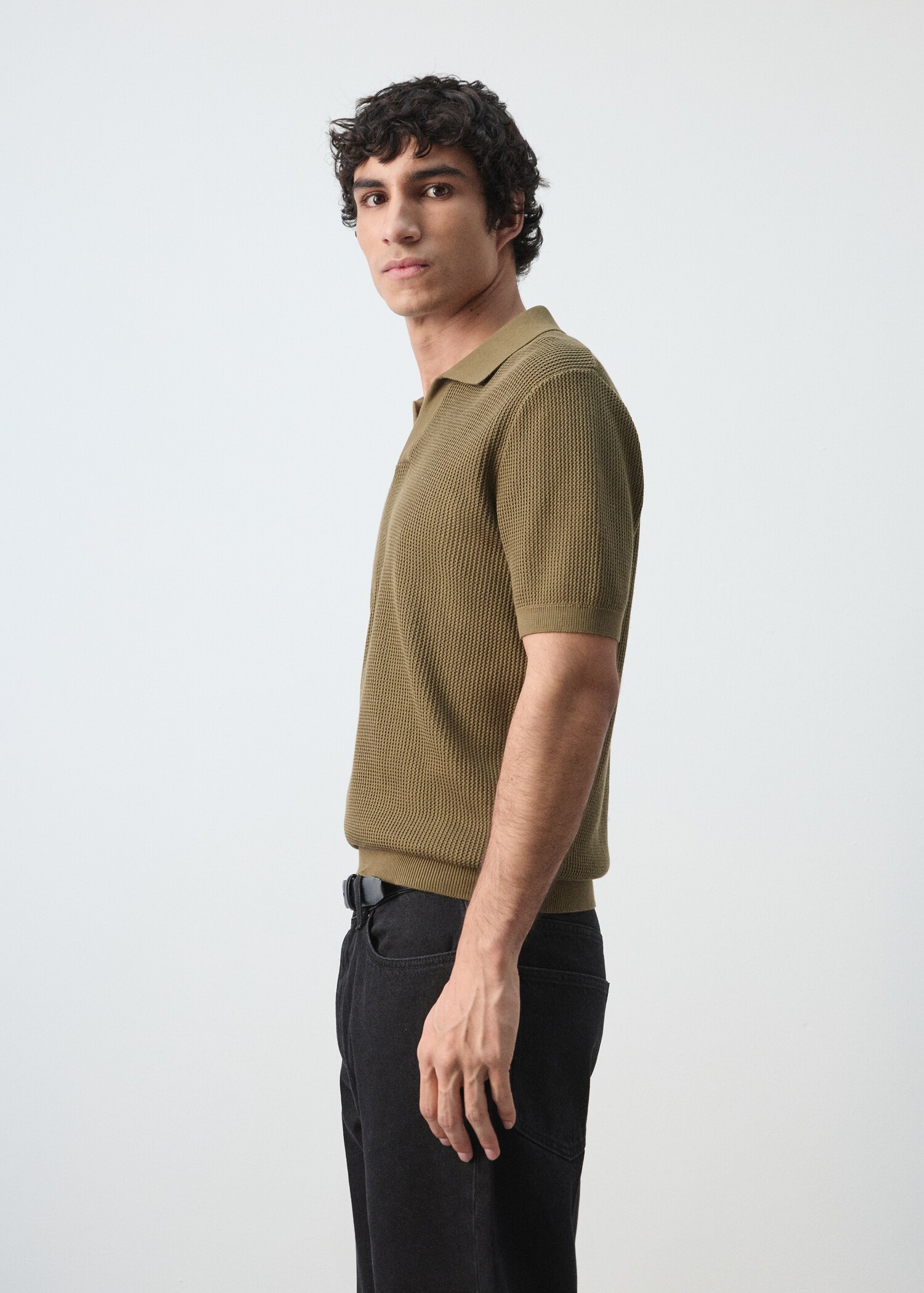100% cotton knitted polo structure - Details of the article 2