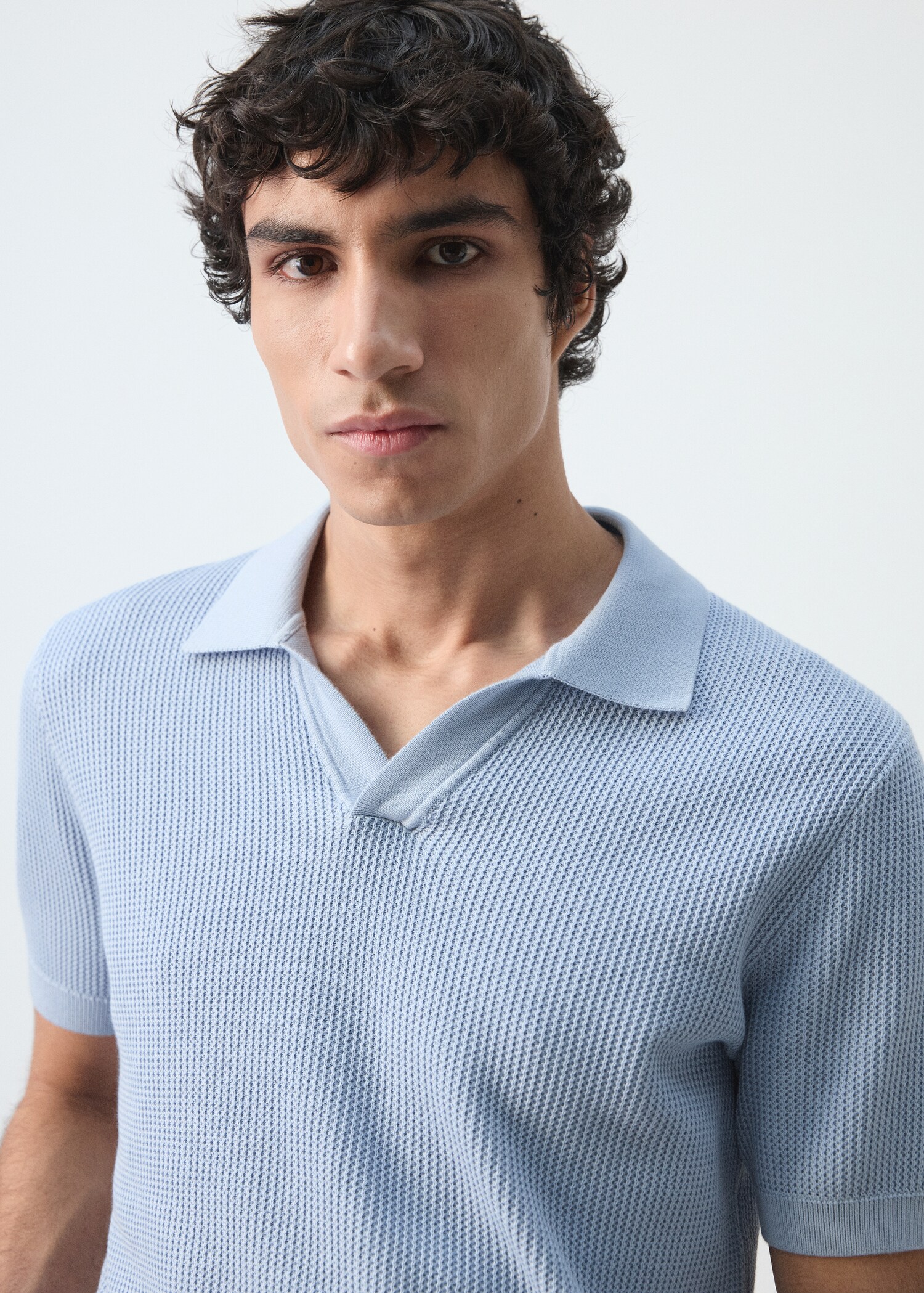 100% cotton knitted polo structure - Details of the article 1