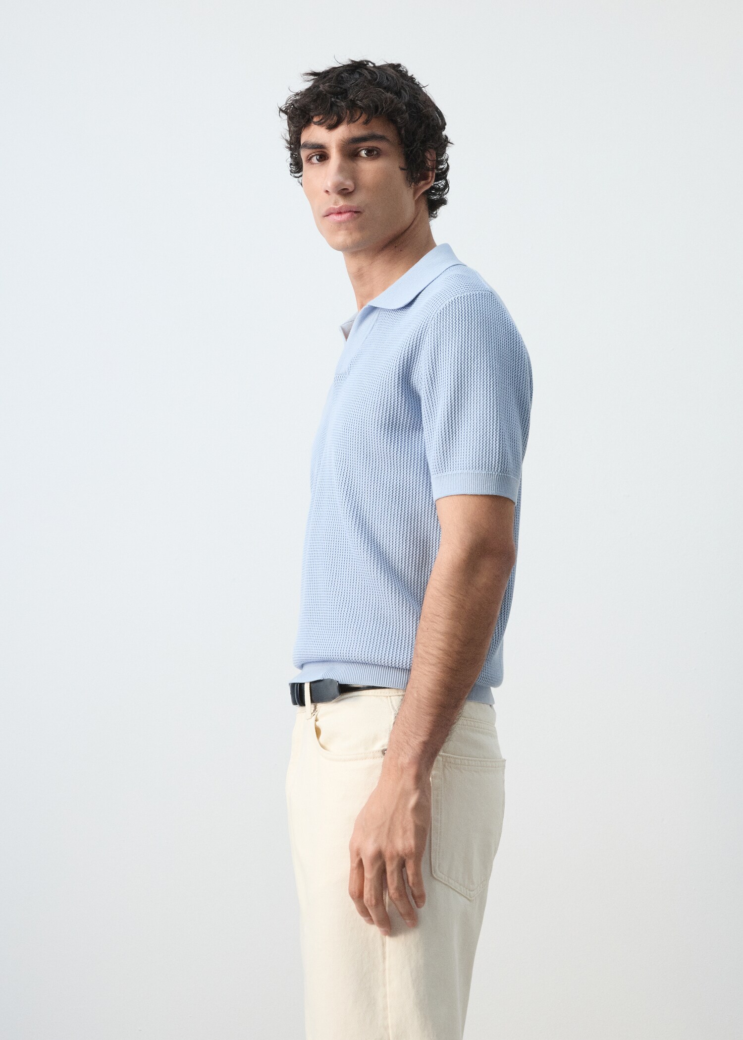100% cotton knitted polo structure - Details of the article 2