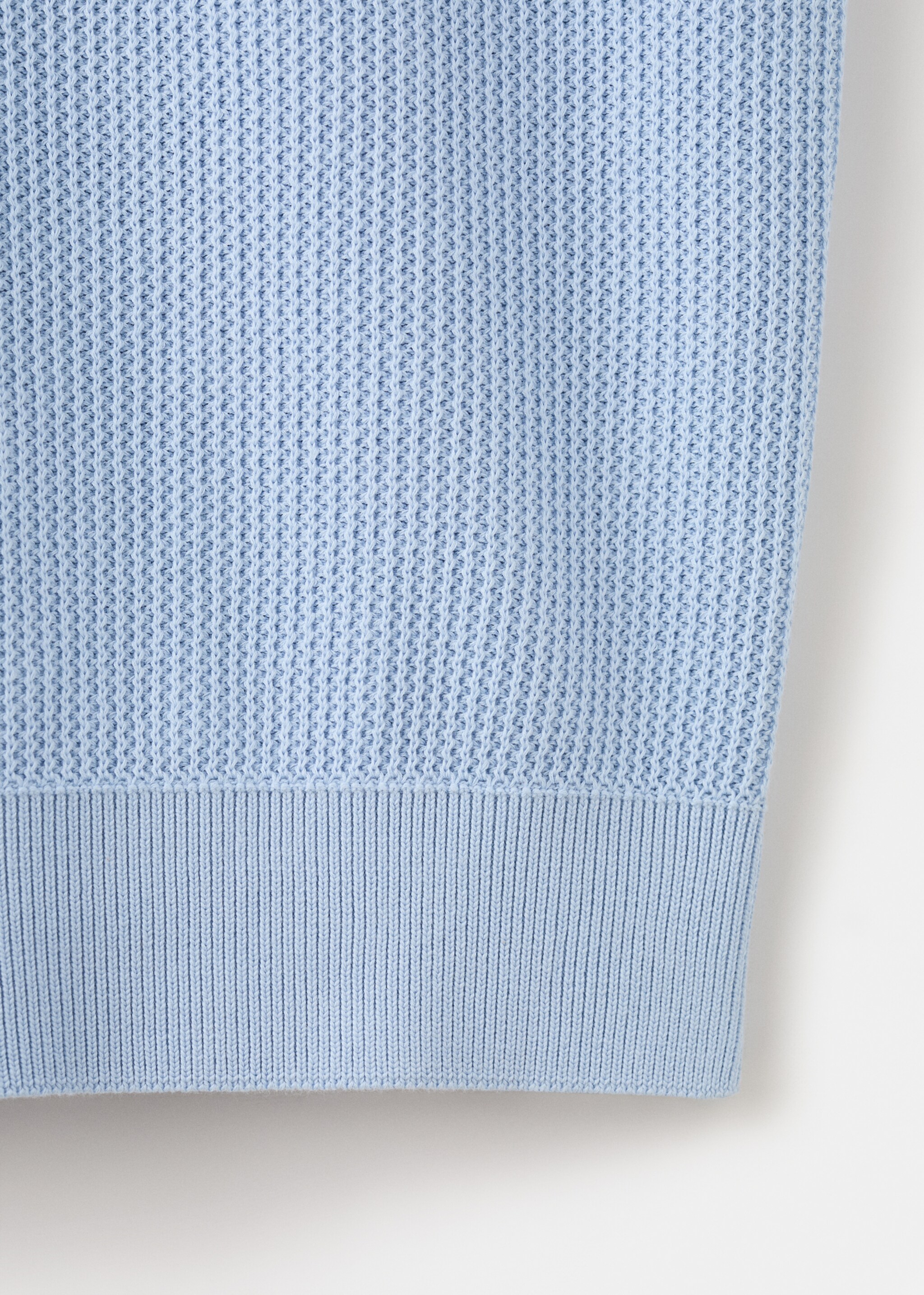 Polo 100 % coton maille structure - Détail de l'article 8, Bleu ciel. Ref: 27094425-00.