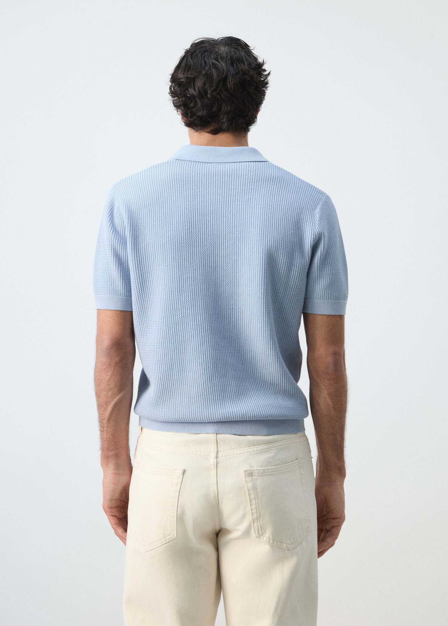 100% cotton knitted polo structure - Reverse of the article
