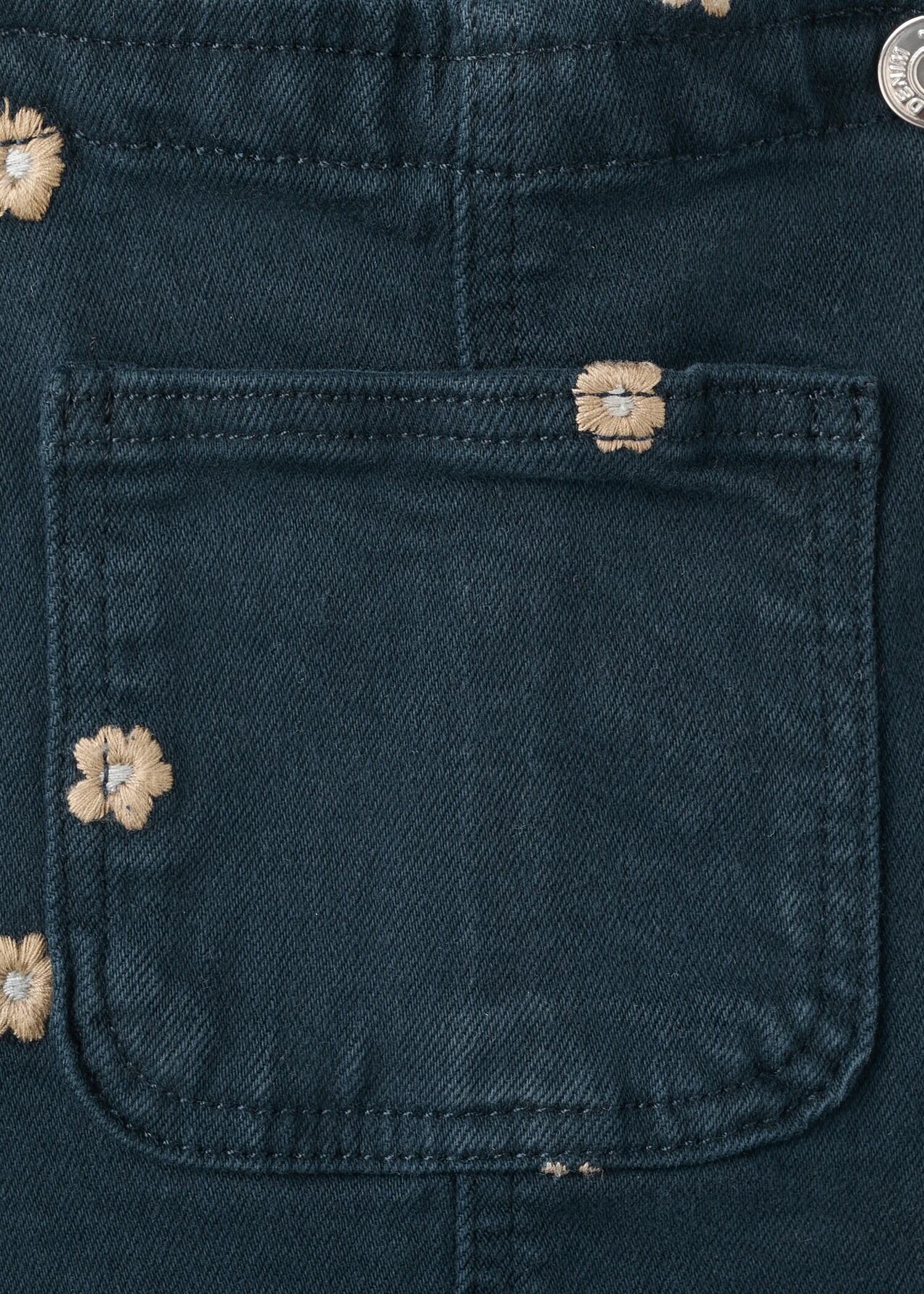 Long embroidered floral dungarees - Details of the article 8