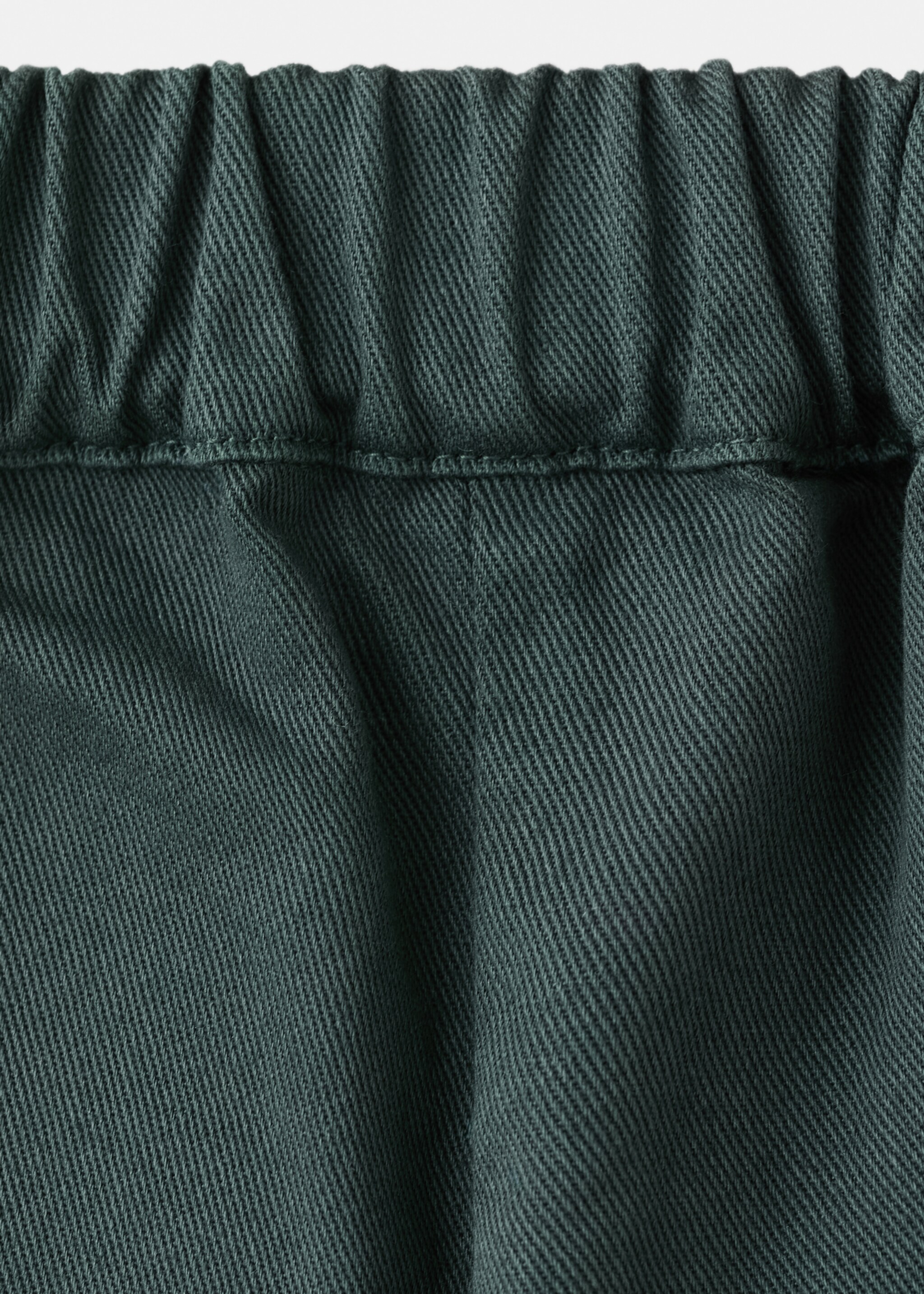 Pantalón palazzo algodón - Detalle del artículo 0, Verde. Ref: 27094438-00.