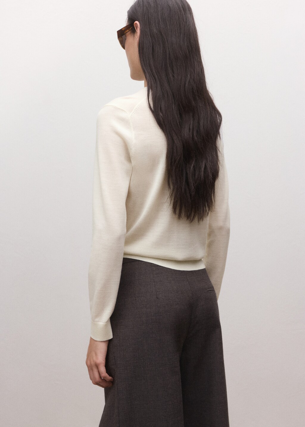 Mango 100% wool round-neck sweater