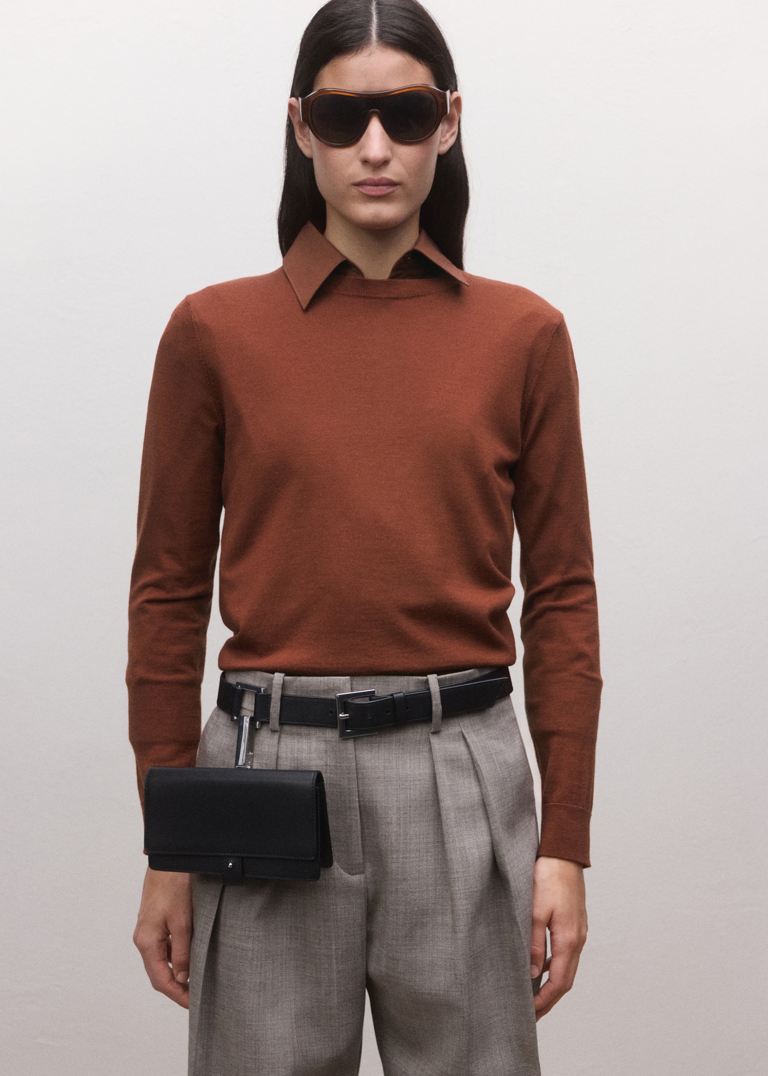 100% wool round-neck sweater - Medium plane