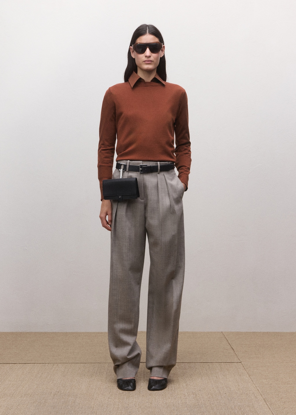 Mango 100% wool round-neck sweater